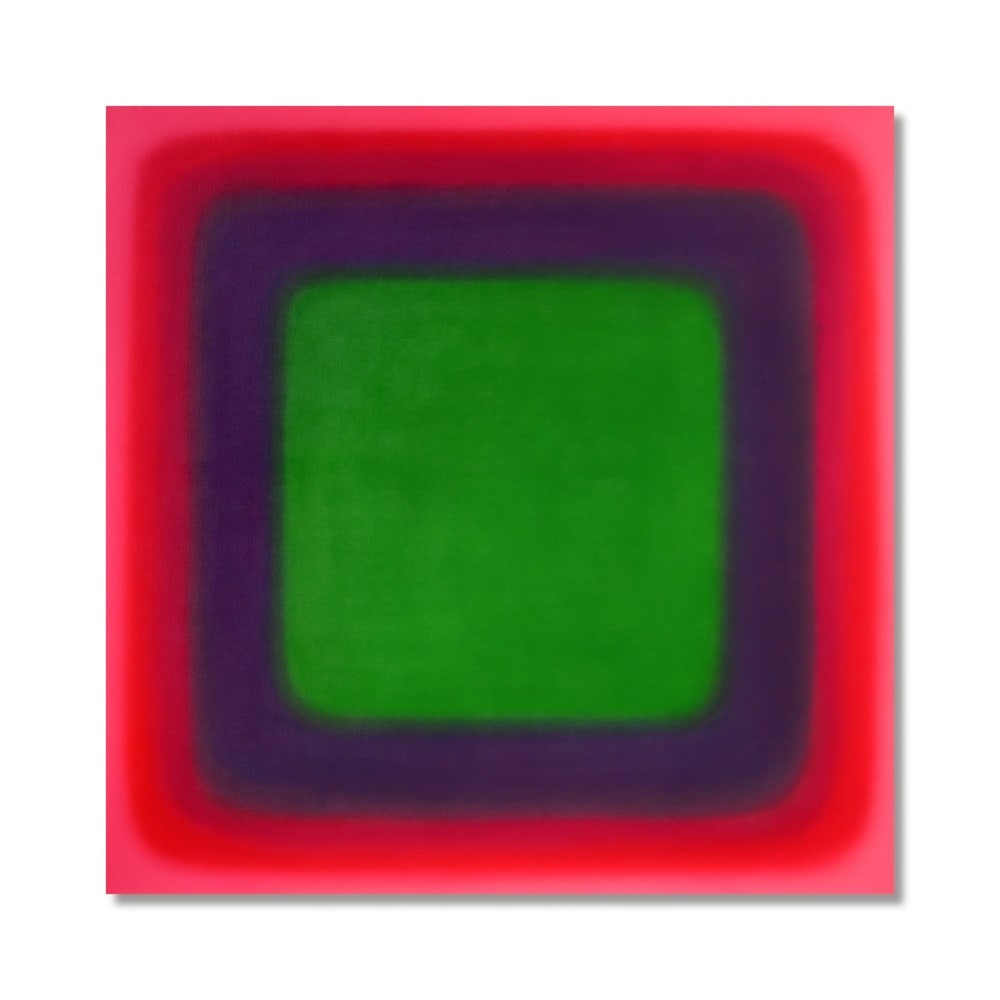 WOJCIECH FANGOR (1922-2015), ATTRIBUTED TO, OIL ON CANVAS: Signed (verso) Image Dimensions: 102 x 102 cm (40 x 40 in) This painting comes with COA. Wojciech Fangor was a leading figure in the Polish avant-garde and one of the few Eastern European artists to