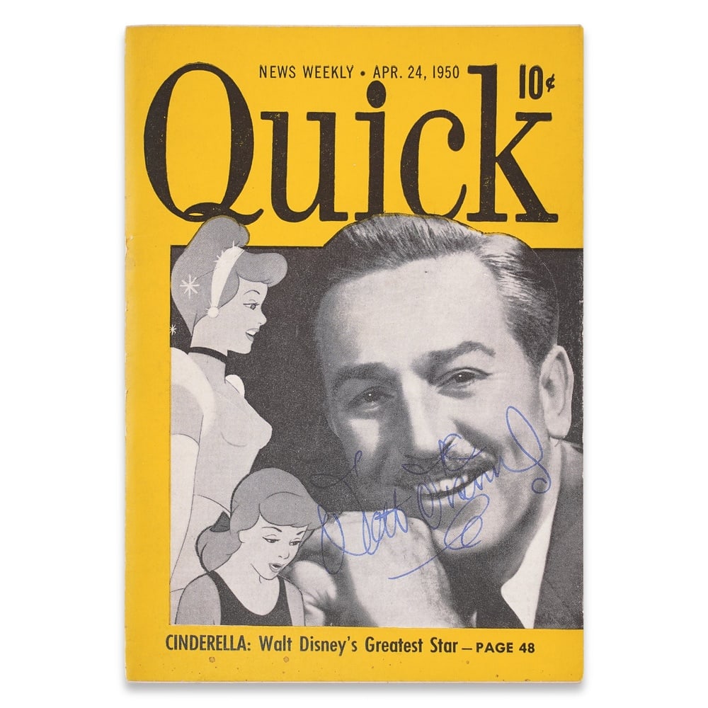 WALT DISNEY SIGNED QUICK MAGAZINE (1 of 3)