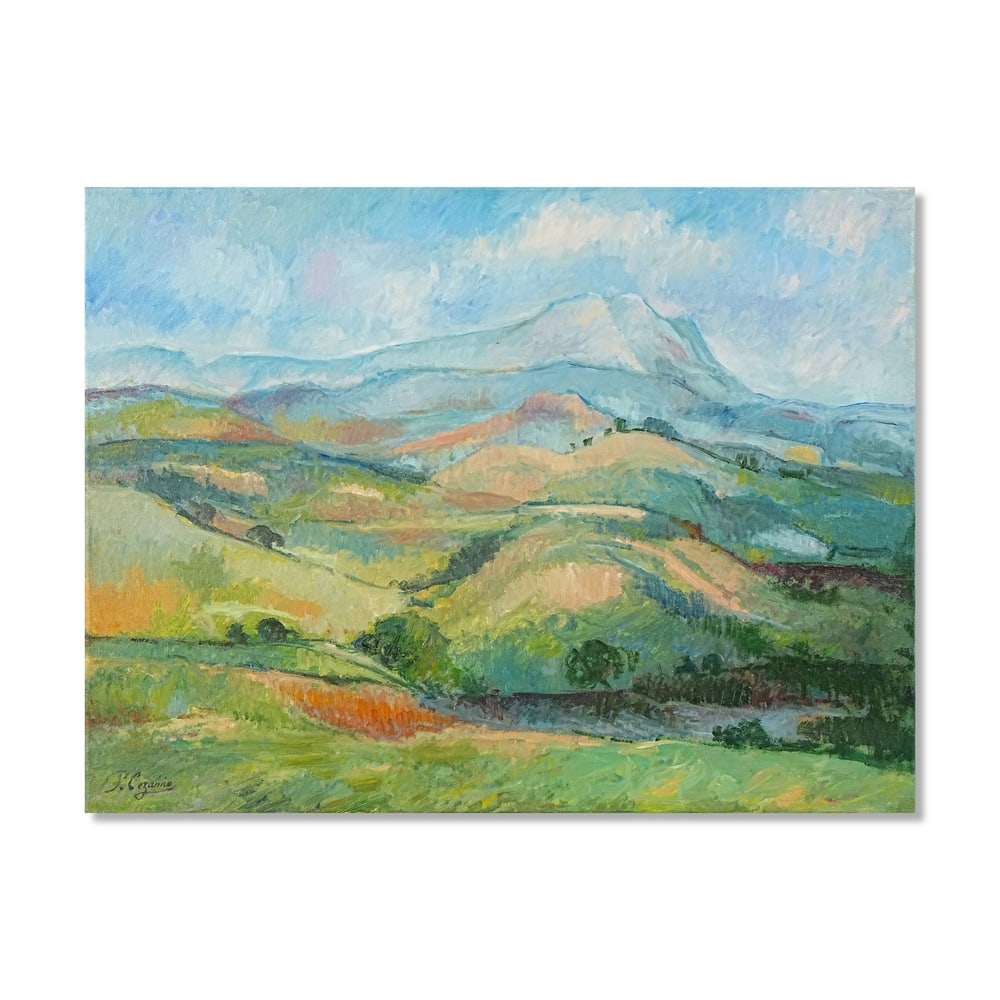 PAUL CEZANNE (1839-1906), ATTRIBUTED TO, OIL ON CANVAS: Signed (lower left) Image Dimensions: 23 5/8 x 31 1/2 in (60 x 80 cm) This painting comes with COA. Paul Cezanne's La Montagne Sainte-Victoire represents one of the defining subjects of his mature art
