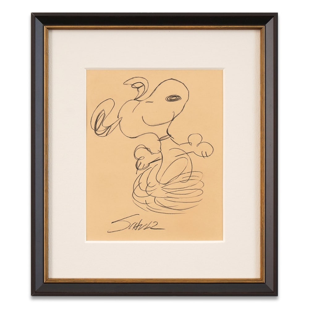 CHARLES SCHULZ SIGNED SNOOPY DRAWING (1 of 1)