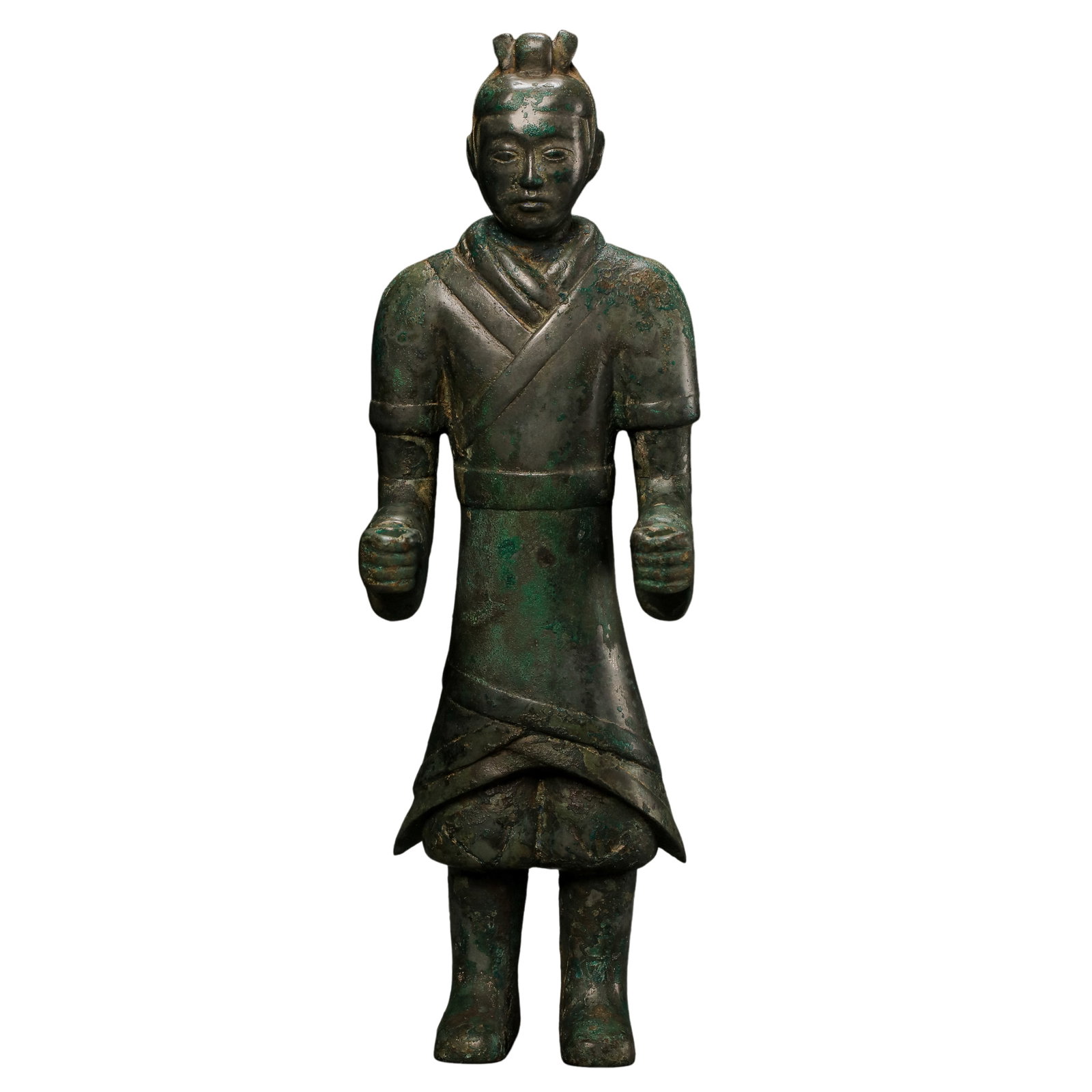 Bronze Standing Warrior Figure, Qin Dynasty (221–206 BCE)