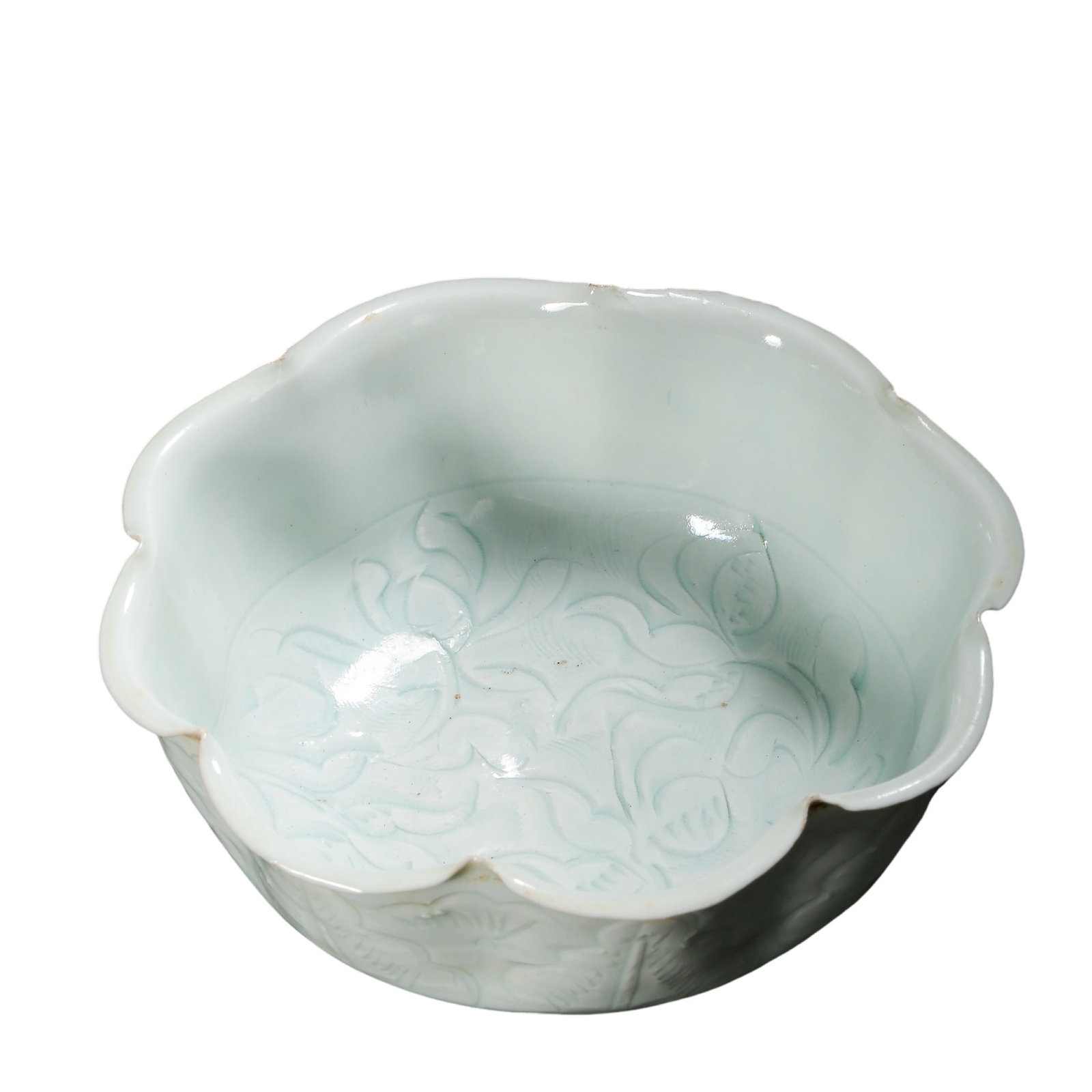 Southern Song Dynasty Hutian Kiln Qingbai Porcelain Flower-Shaped Bowl with Yingqing Glaze (1 of 12)