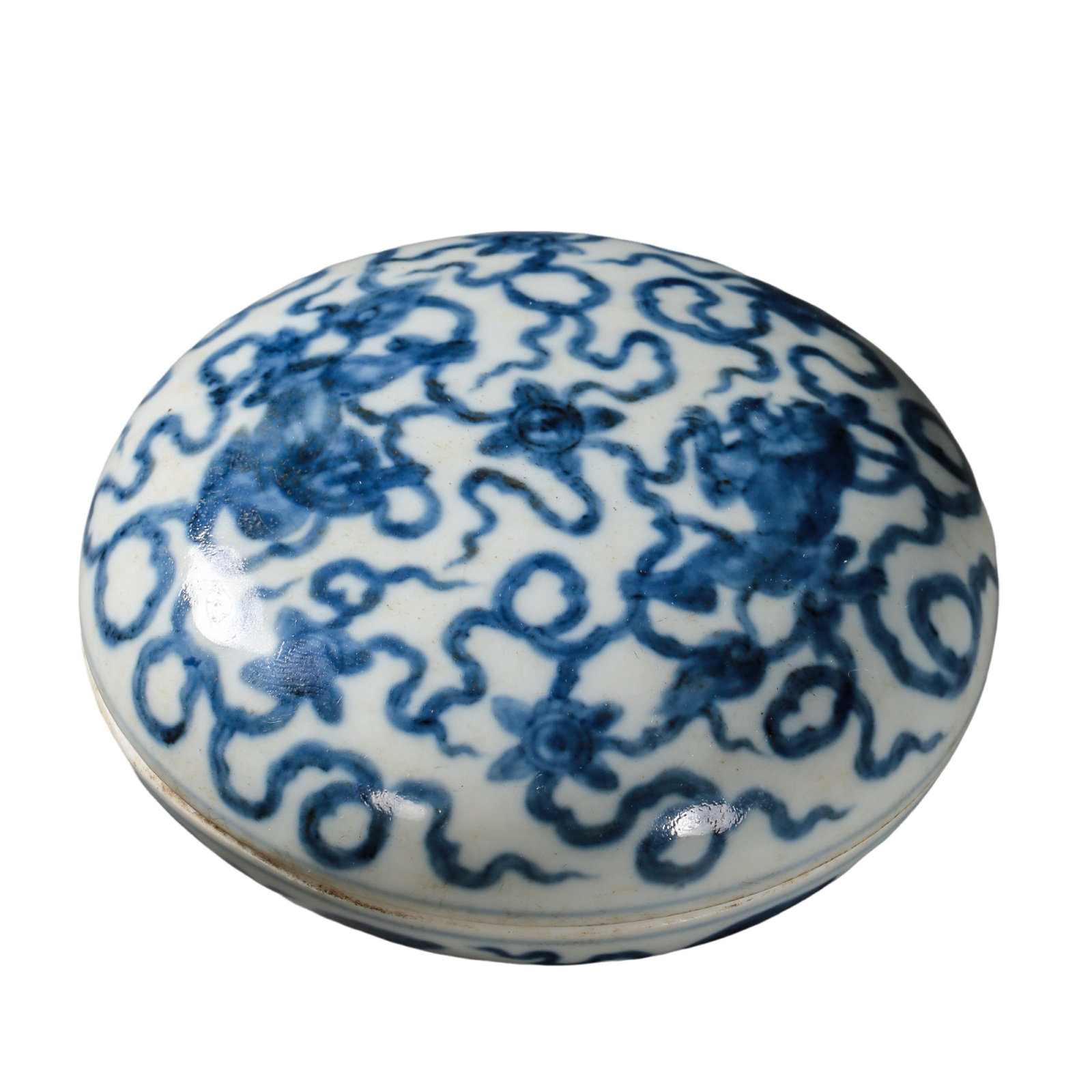 Da Ming Chenghua Period Blue and White Cloud and Floral Design Compartment Covered Box (15th (1 of 10)