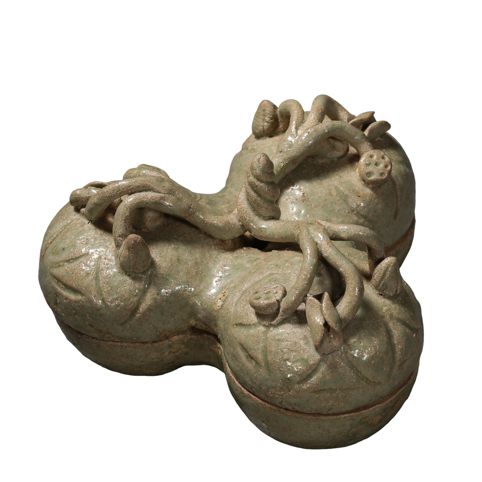 Yue Kiln Celadon Double-Linked Covered Box, Tang Dynasty (618–907)