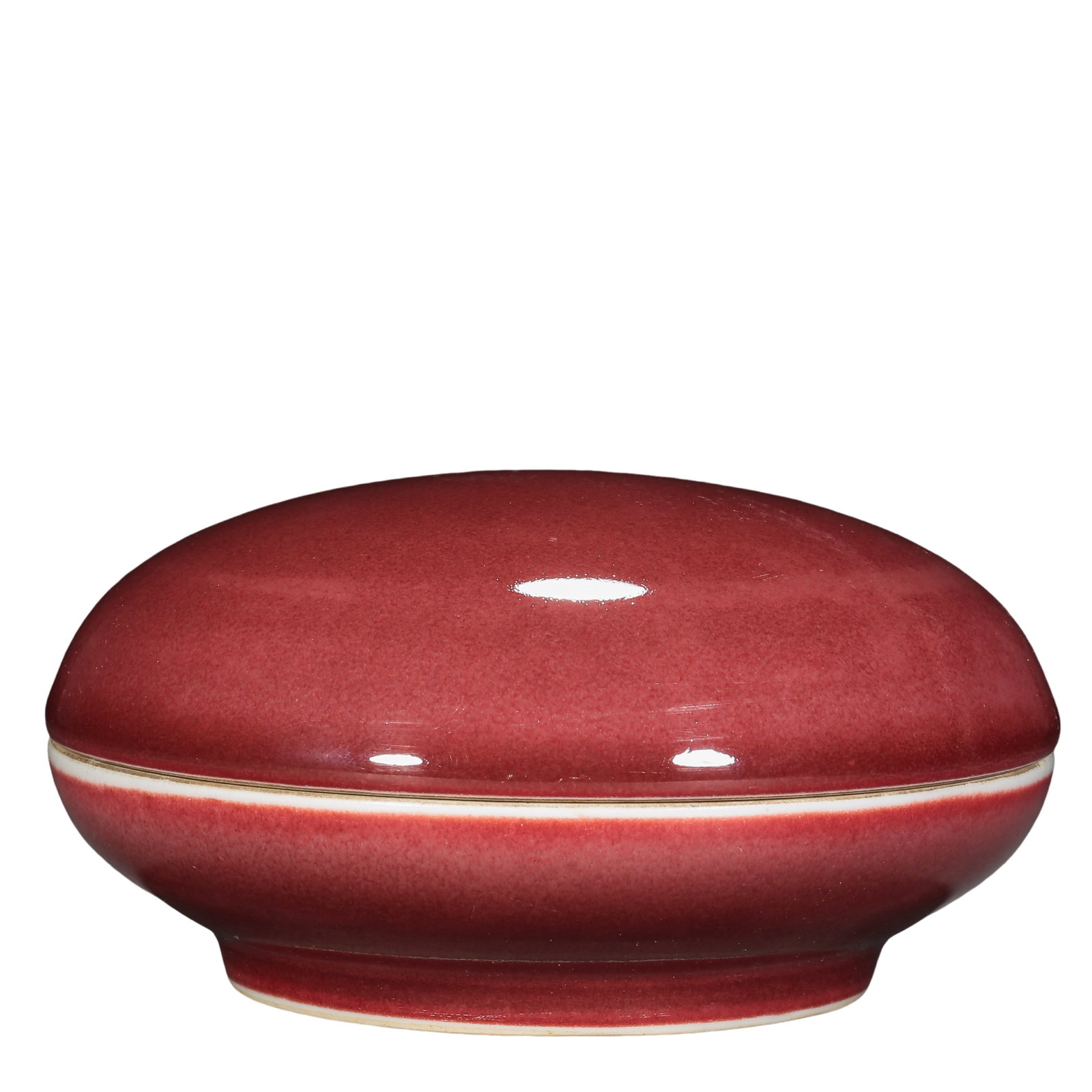 Kangxi Period Sacrificial Red Glazed Covered Box, Qing Dynasty (1662–1722, late 17th to early 18th (1 of 10)