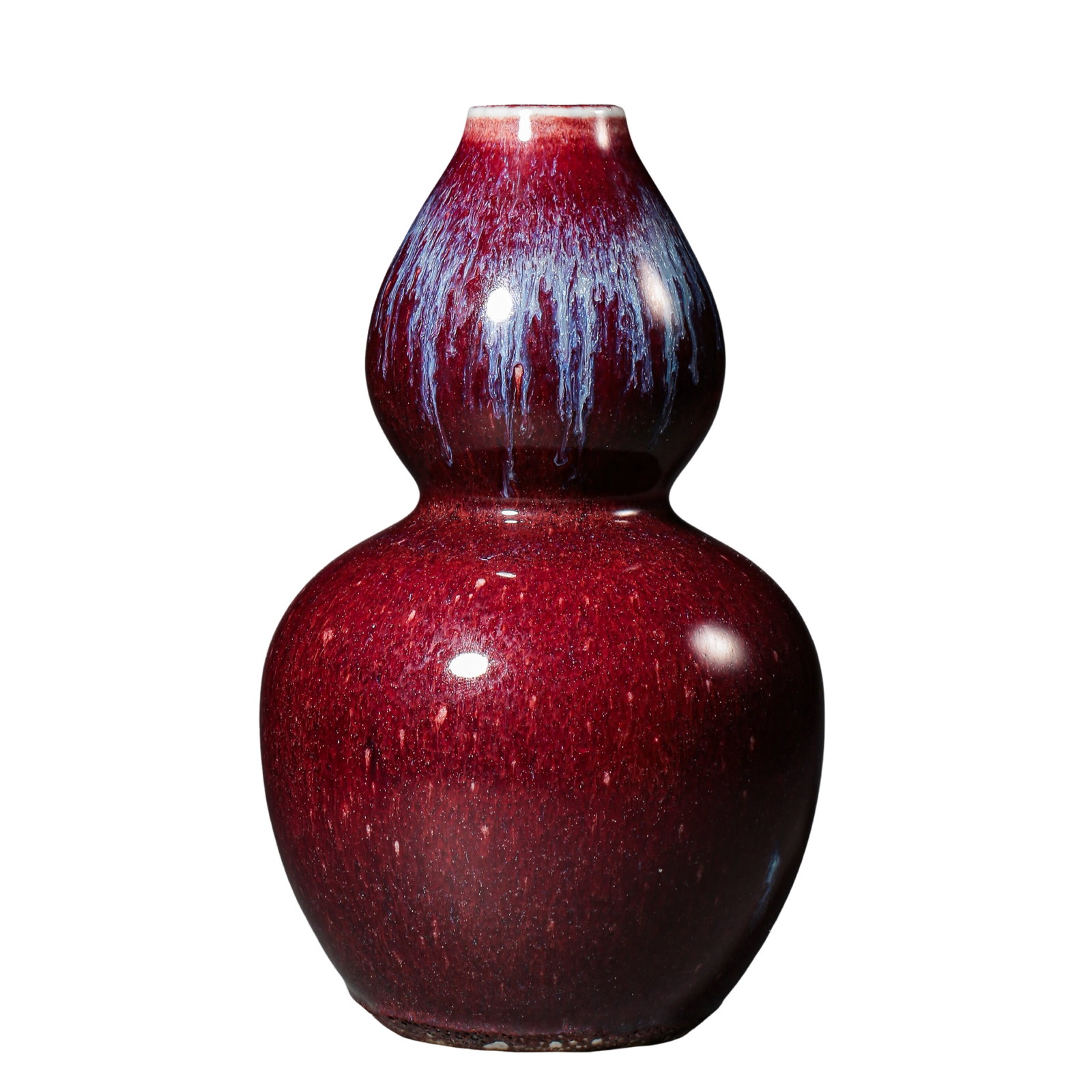 Qing Dynasty Flambé Glazed Double-Gourd Vase (18th Century) (1 of 8)