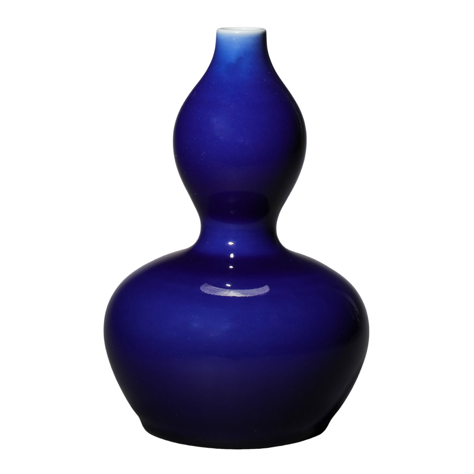 A Fine Qianlong Period Deep Cobalt Blue Glazed Double-Gourd Vase, Qing Dynasty (18th Century) (1 of 10)