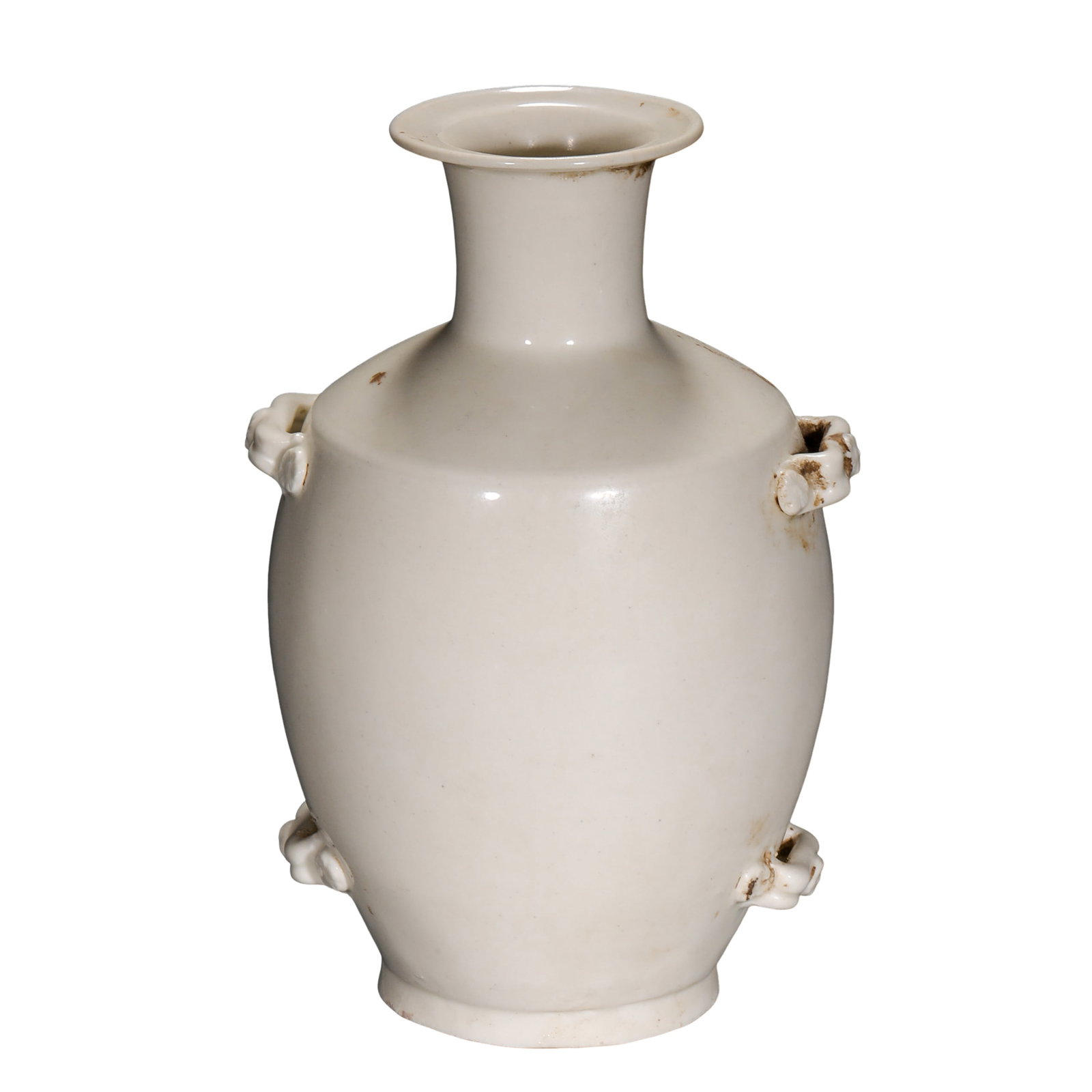 Tang Dynasty (618–907), Xing Ware White-Glazed Four-Lug Strap Vase, “Ying?? Mark Dimensions: (1 of 10)