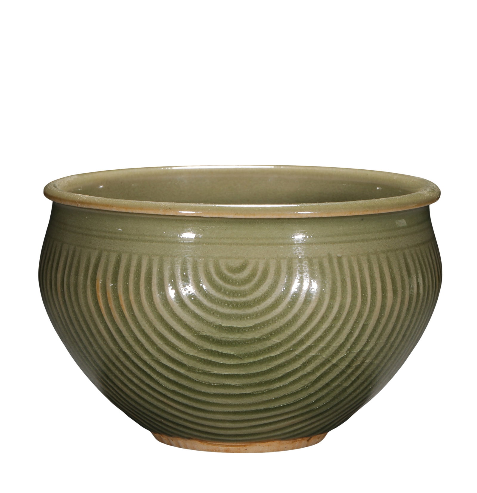 Southern Song Longquan Celadon Bowl with Carved Spiral Comb-Pattern Decoration (12th–13th Century): Dimensions: Height 7.5 cm (approx. 2.95 in, approx. 0.25 ft), Width 12 cm (approx. 4.72 in, approx. 0.39 ft); Southern Song Dynasty, 12th–13th Century Condition & Provenance: Good overall condition 