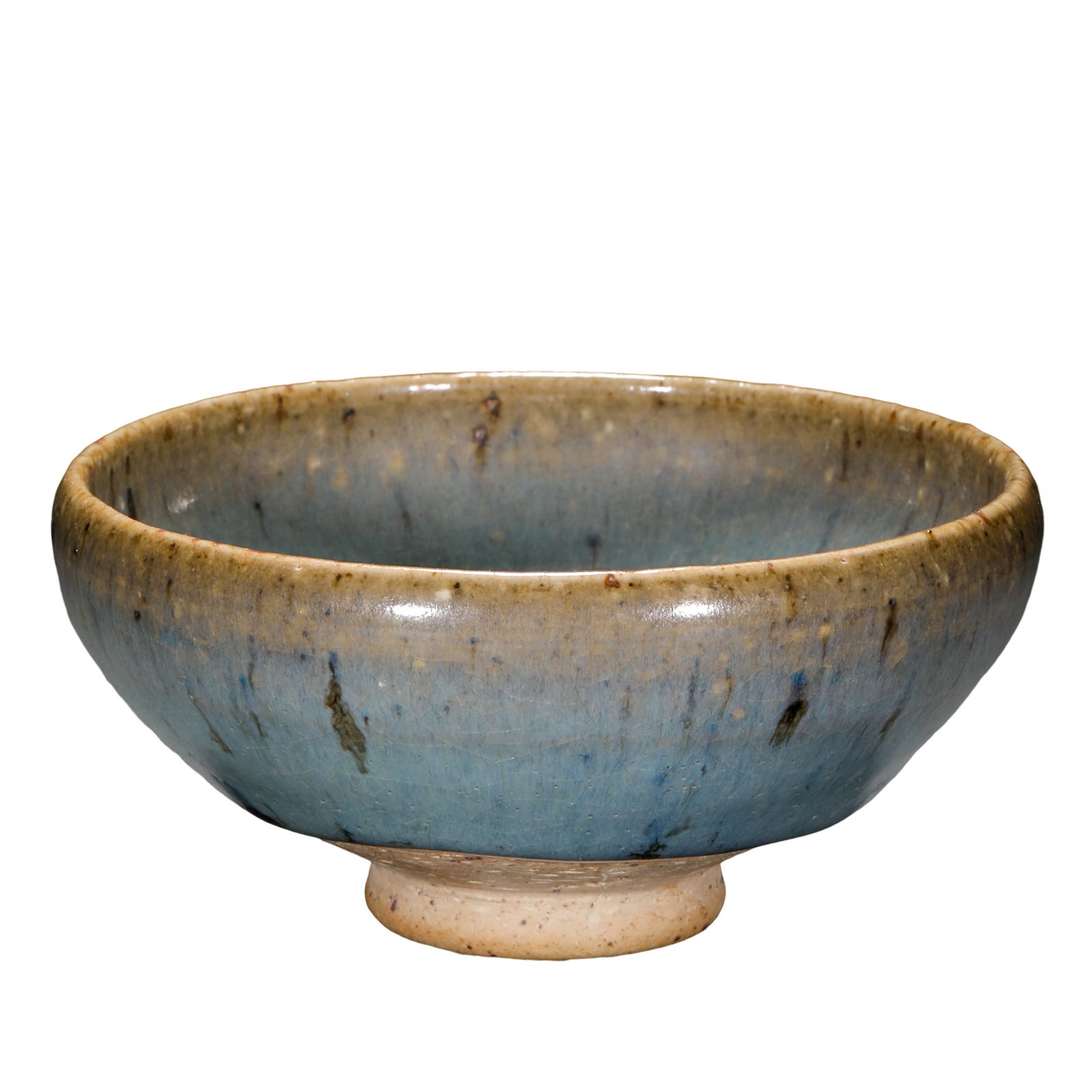 Yuan Dynasty Jun Kiln Sky-Blue Glazed Tea Bowl with Purple Splash Decoration (14th Century) (1 of 11)
