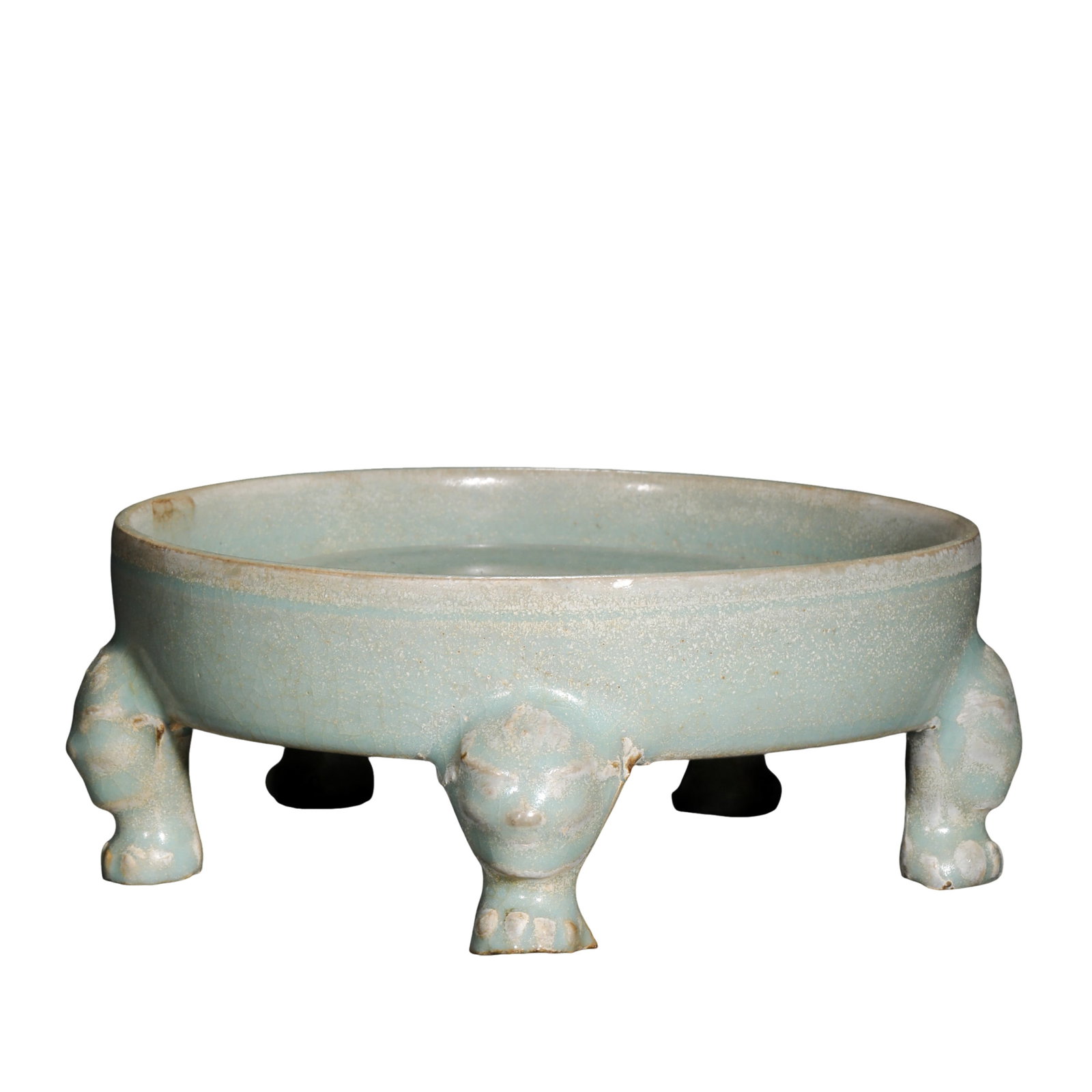Rare Longquan Celadon Brush Washer / Inkstone with Five Beast Feet, Song Dynasty (12th–13th (1 of 8)