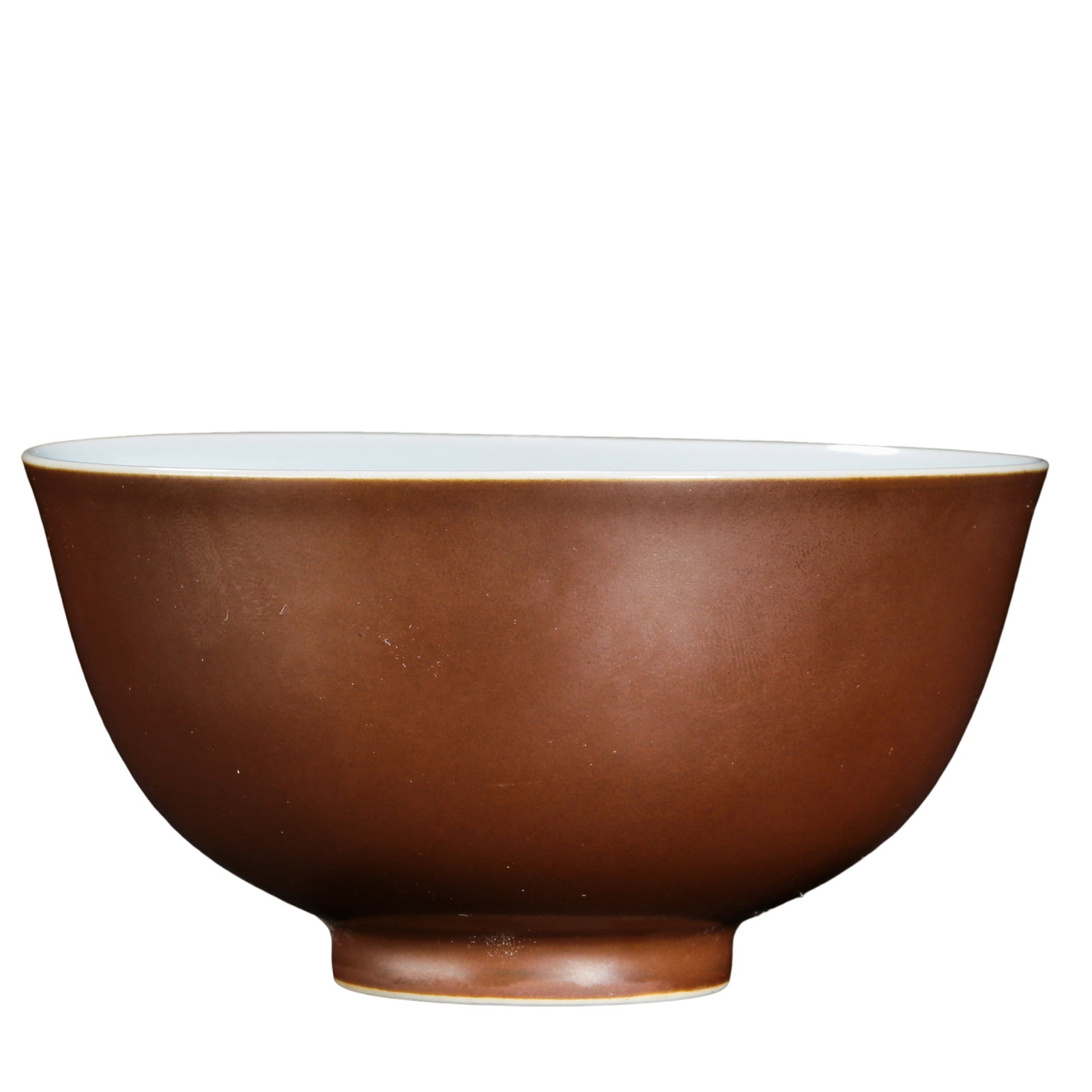 Qing Dynasty Tongzhi Period Purple-Golden Glazed Bowl with Turquoise Interior Glaze (19th Century): Dimensions: Approx. 10.5 cm in rim diameter and 5.3 cm in height (approx. 4.1 inches in rim diameter and 2.1 inches in height; approx. 0.34 feet in rim diameter and 0.17 feet in height), 19th Century 