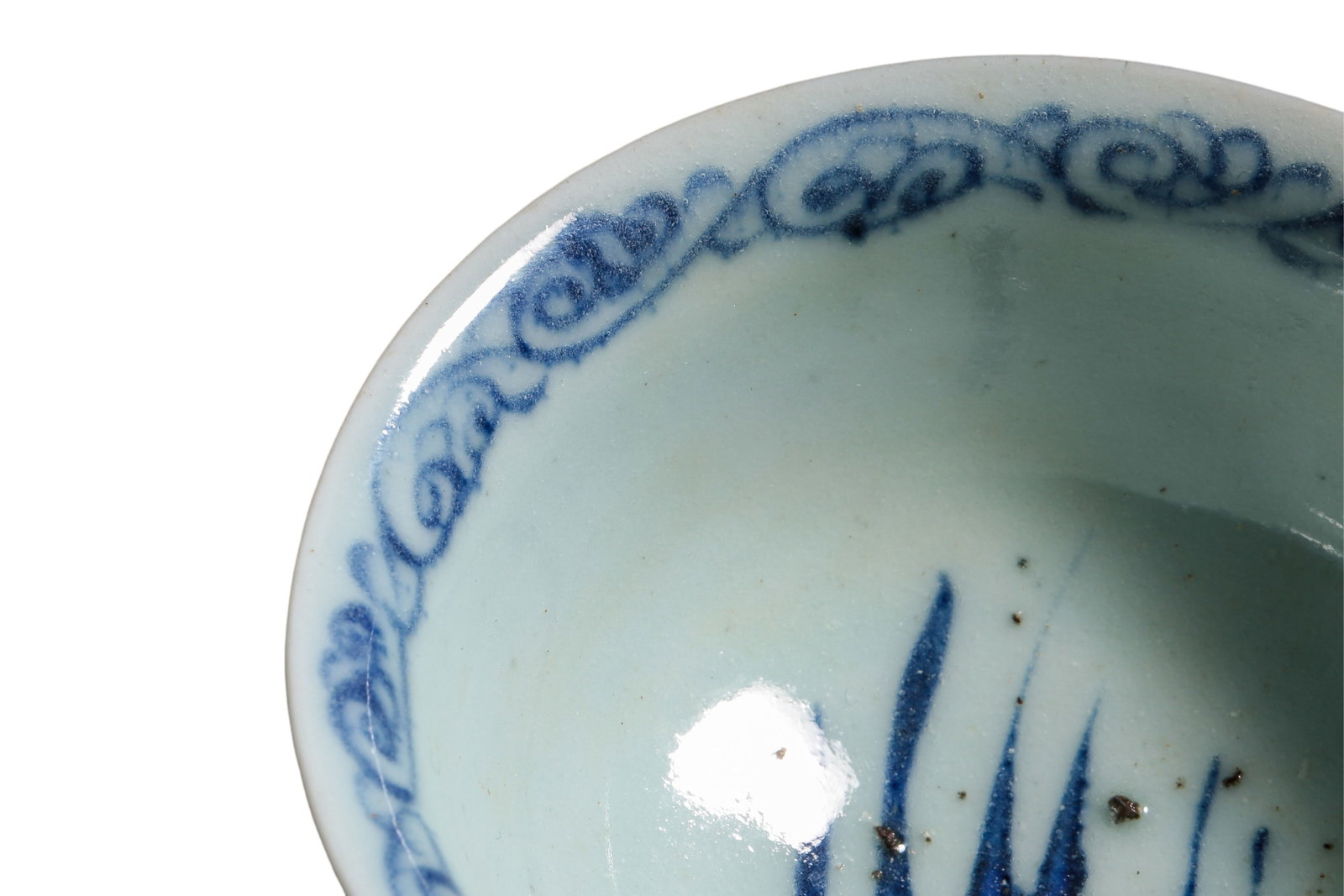 Blue and White Stem Cup with Dragon and Cloud Pattern - 7