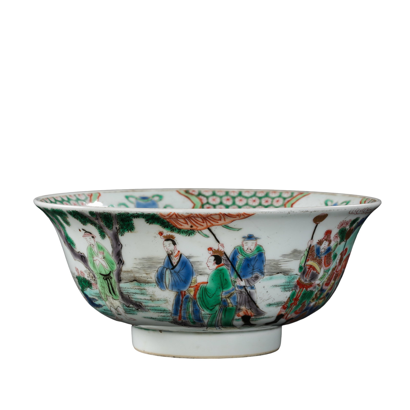 Kangxi Period (1662–1722) Large Wucai Bowl with Figural Narrative Scenes (1 of 13)