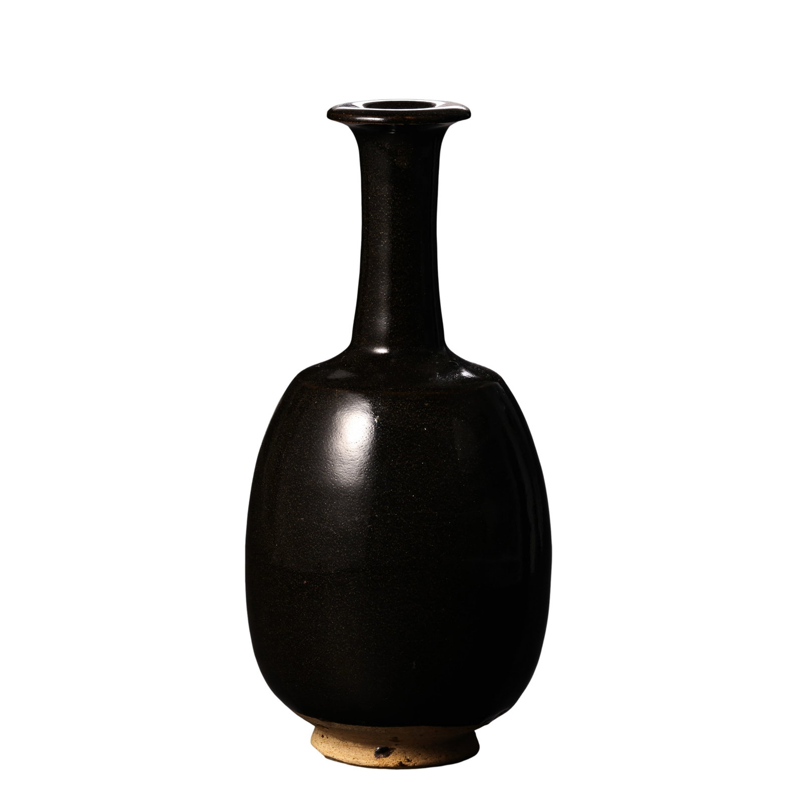 Song–Jin Dynasty (12th–13th Century) Black-Glazed Flared-Rim Long-Necked Bottle (1 of 7)