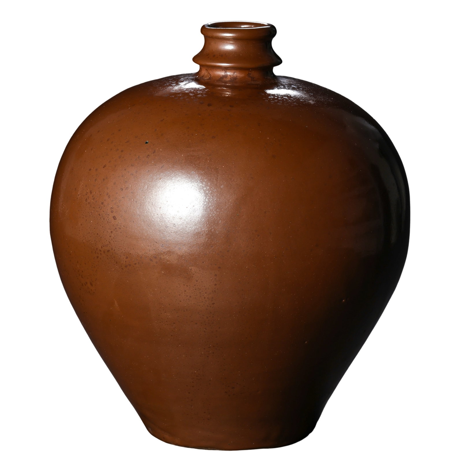 Northern Song to Jin Dynasty (10th–13th Century) Brown Glazed “Dulou?? Bottle (Meiping-Type: Dimensions: H. 21.5 cm (8.5 in / 0.71 ft), Northern Song to Jin Dynasty (10th–13th century)?Condition & Provenance: The vessel is preserved in good overall condition, with a complete body and natura