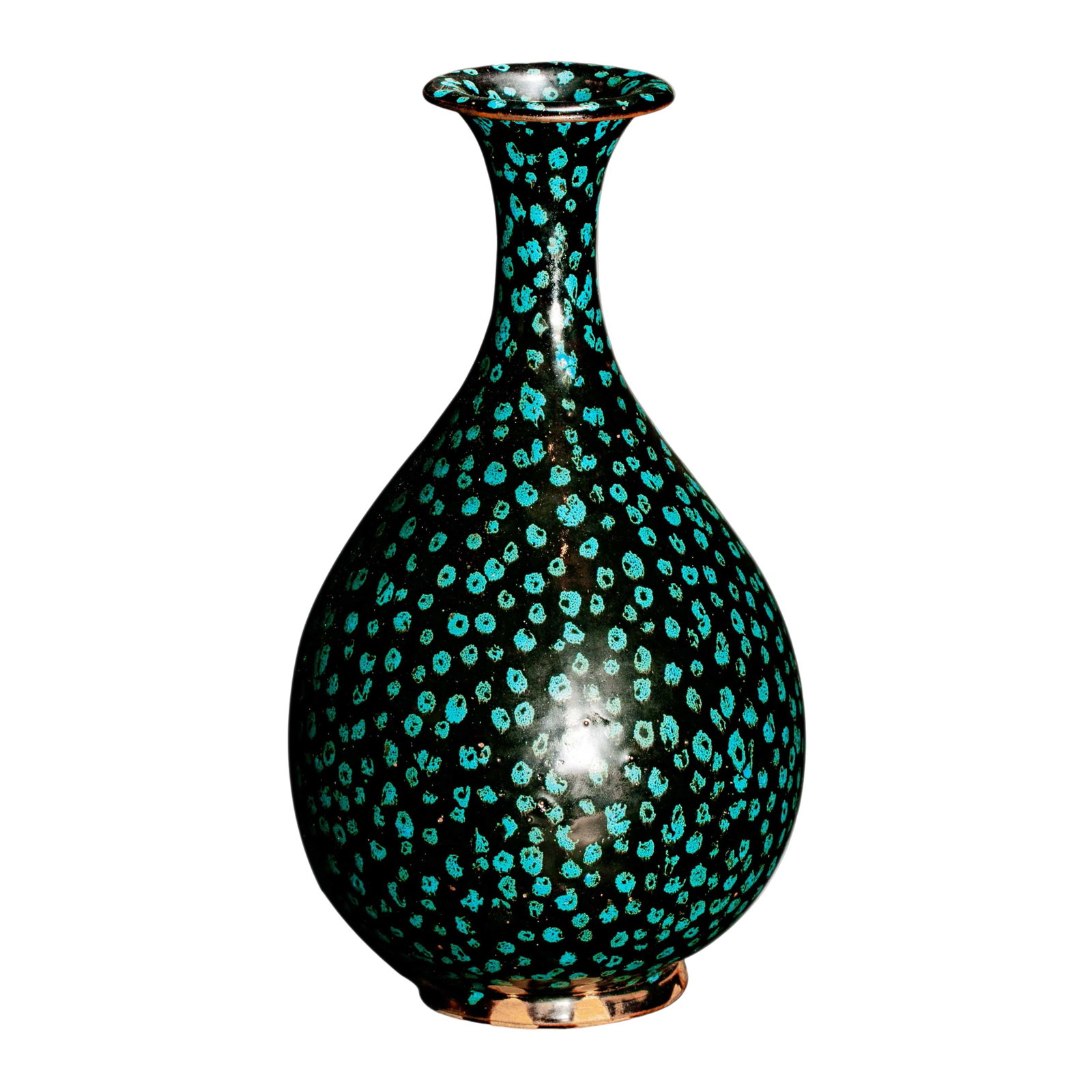 Song Dynasty Black-Glazed Blue-Splashed Yuhuchun Vase (10th–13th Century) (1 of 6)