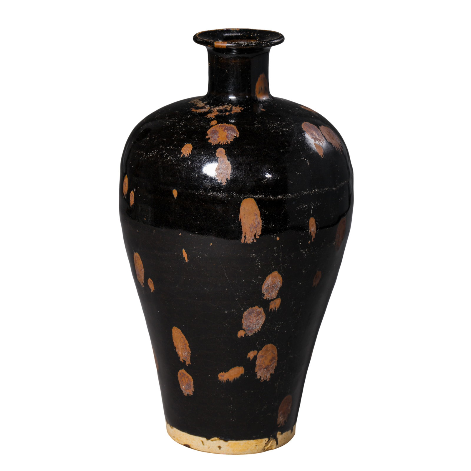Song Dynasty Cizhou Kiln Black Glazed Iron-Rust Spot Plum-Shaped Vase (1 of 8)