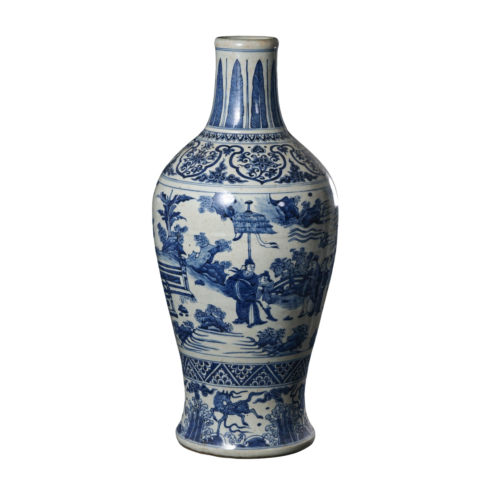 Early Ming Dynasty Yongle Period Blue and White “Figure Narrative Scene?? Large Display Vase (1 of 12)