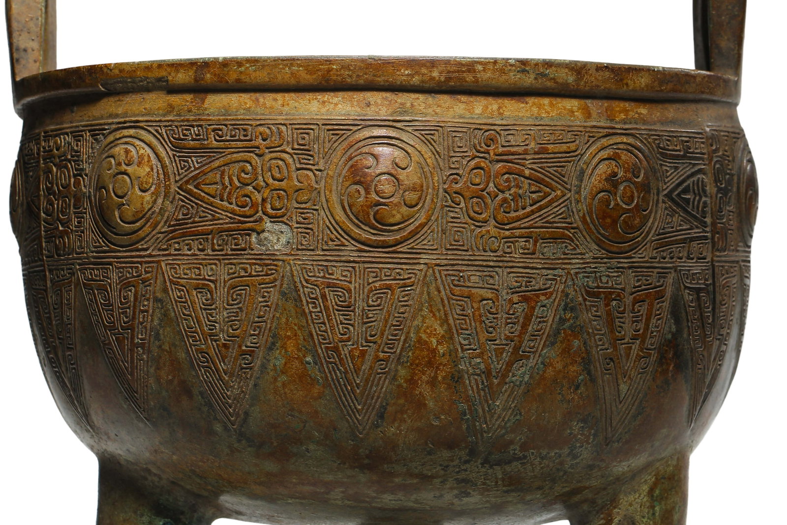 Early Western Zhou Dynasty (circa 11th Century BCE) Archaic Bronze Ding Tripod with Leiwen - 10