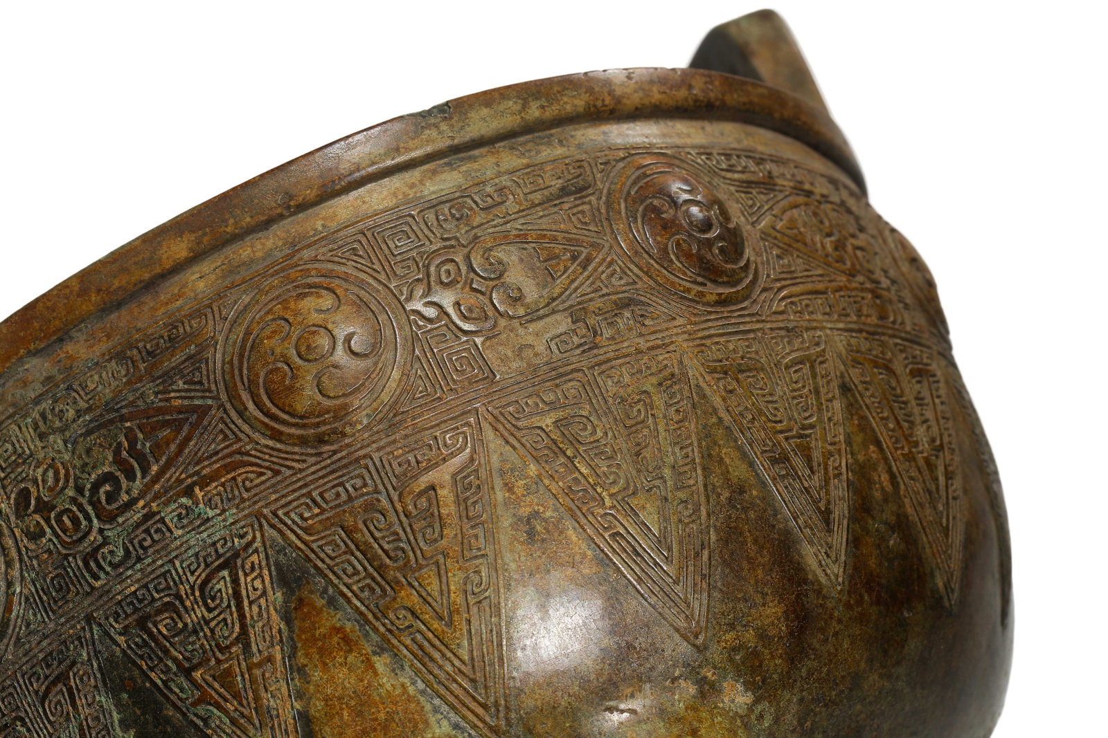 Early Western Zhou Dynasty (circa 11th Century BCE) Archaic Bronze Ding Tripod with Leiwen - 13