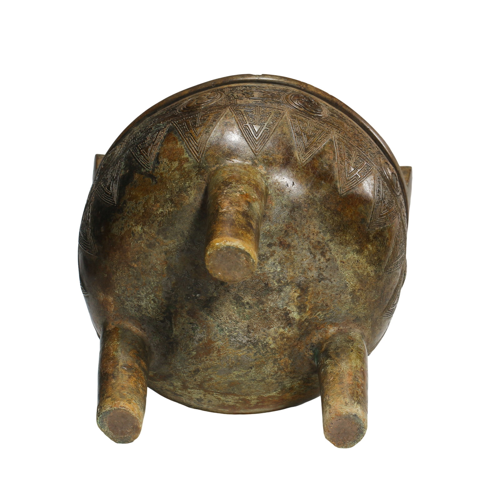 Early Western Zhou Dynasty (circa 11th Century BCE) Archaic Bronze Ding Tripod with Leiwen - 14