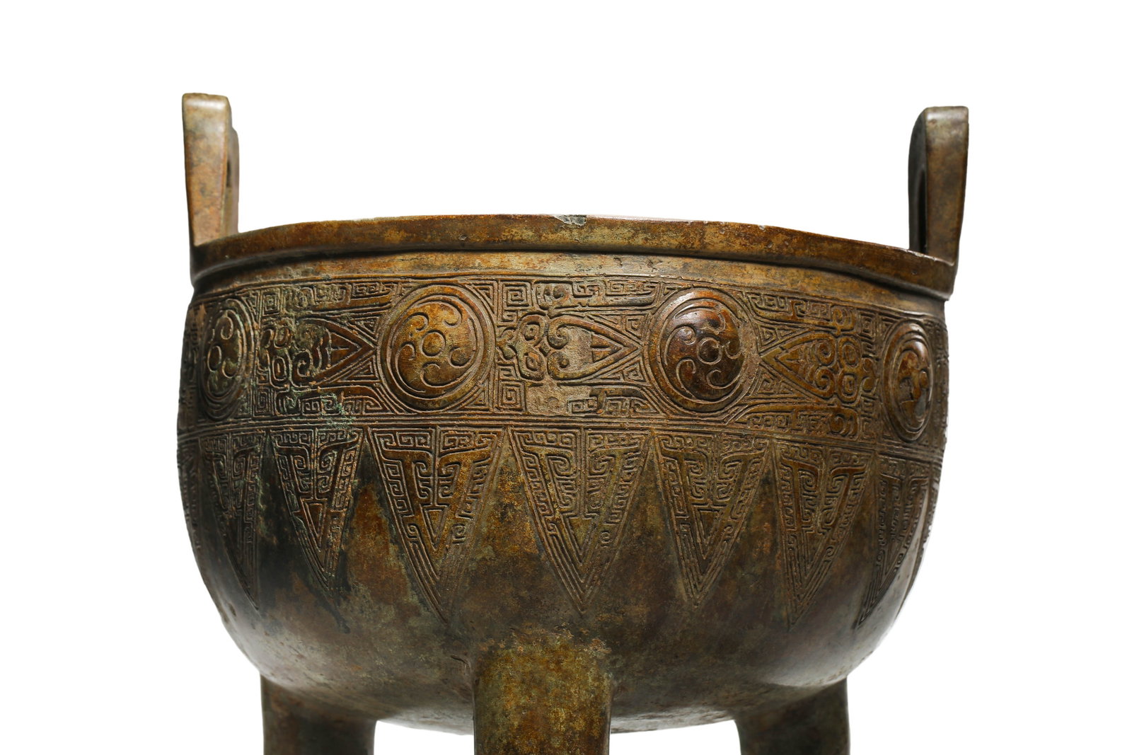 Early Western Zhou Dynasty (circa 11th Century BCE) Archaic Bronze Ding Tripod with Leiwen - 3