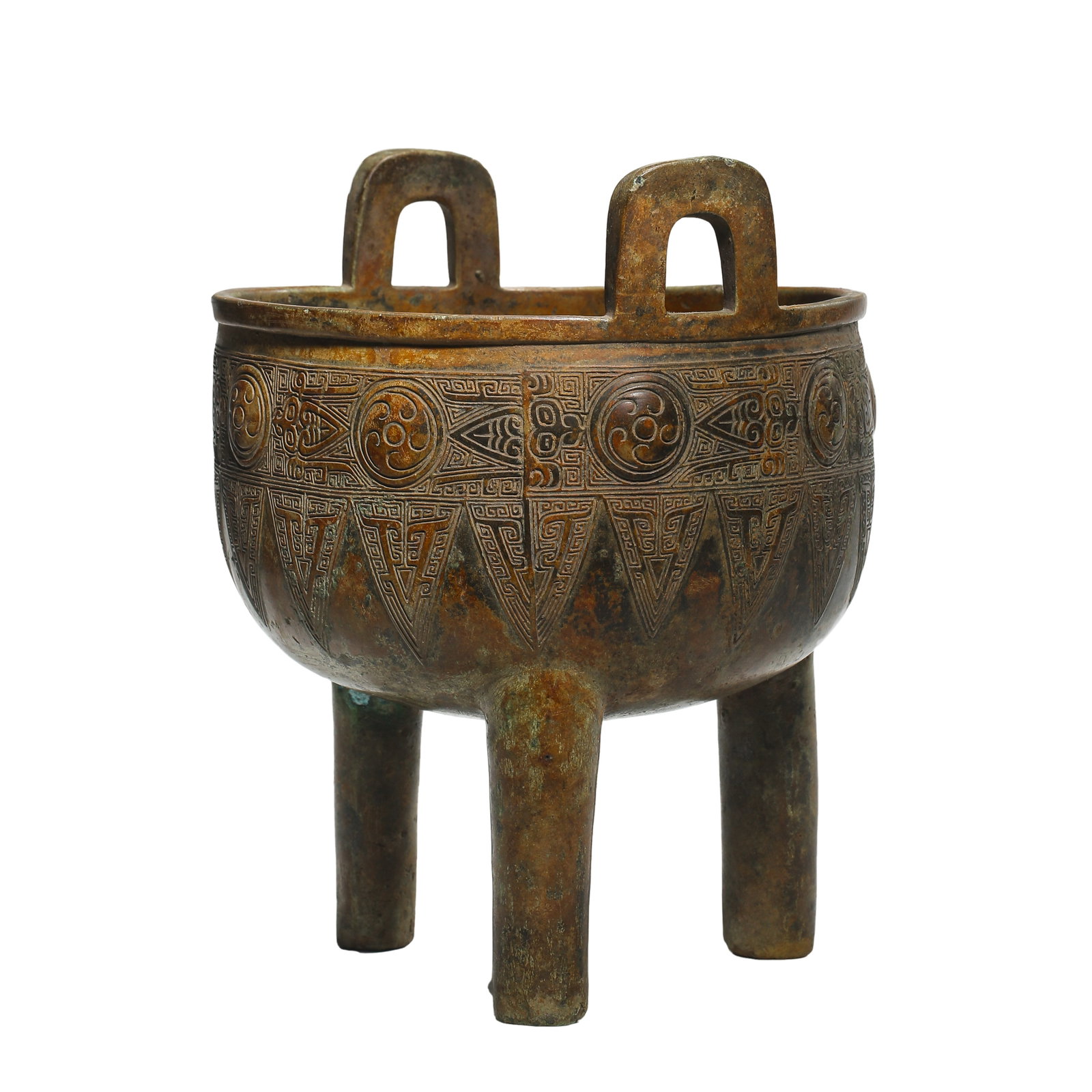 Early Western Zhou Dynasty (circa 11th Century BCE) Archaic Bronze Ding Tripod with Leiwen - 7