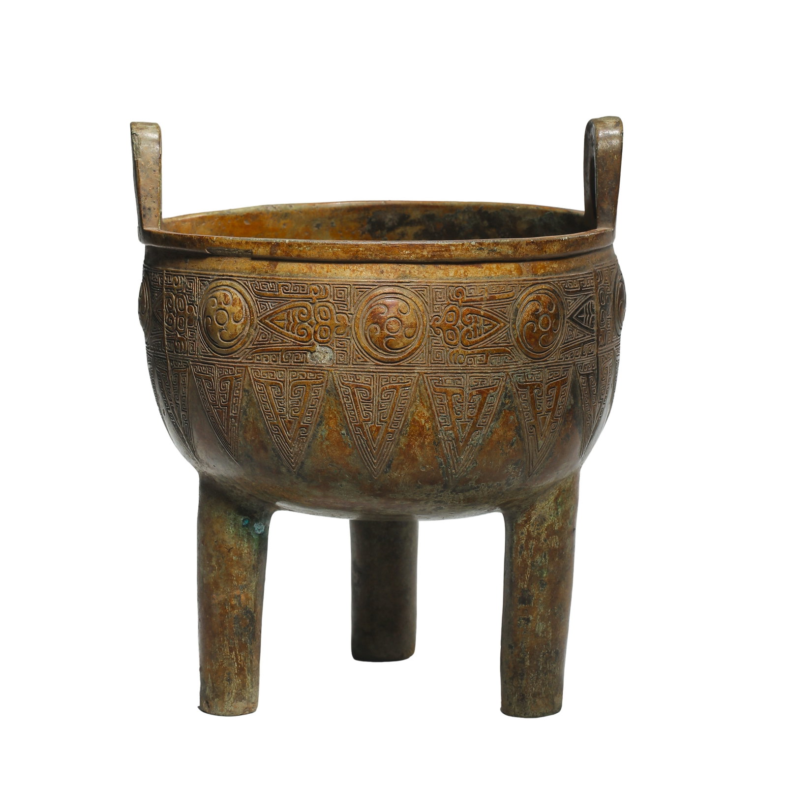 Early Western Zhou Dynasty (circa 11th Century BCE) Archaic Bronze Ding Tripod with Leiwen - 8