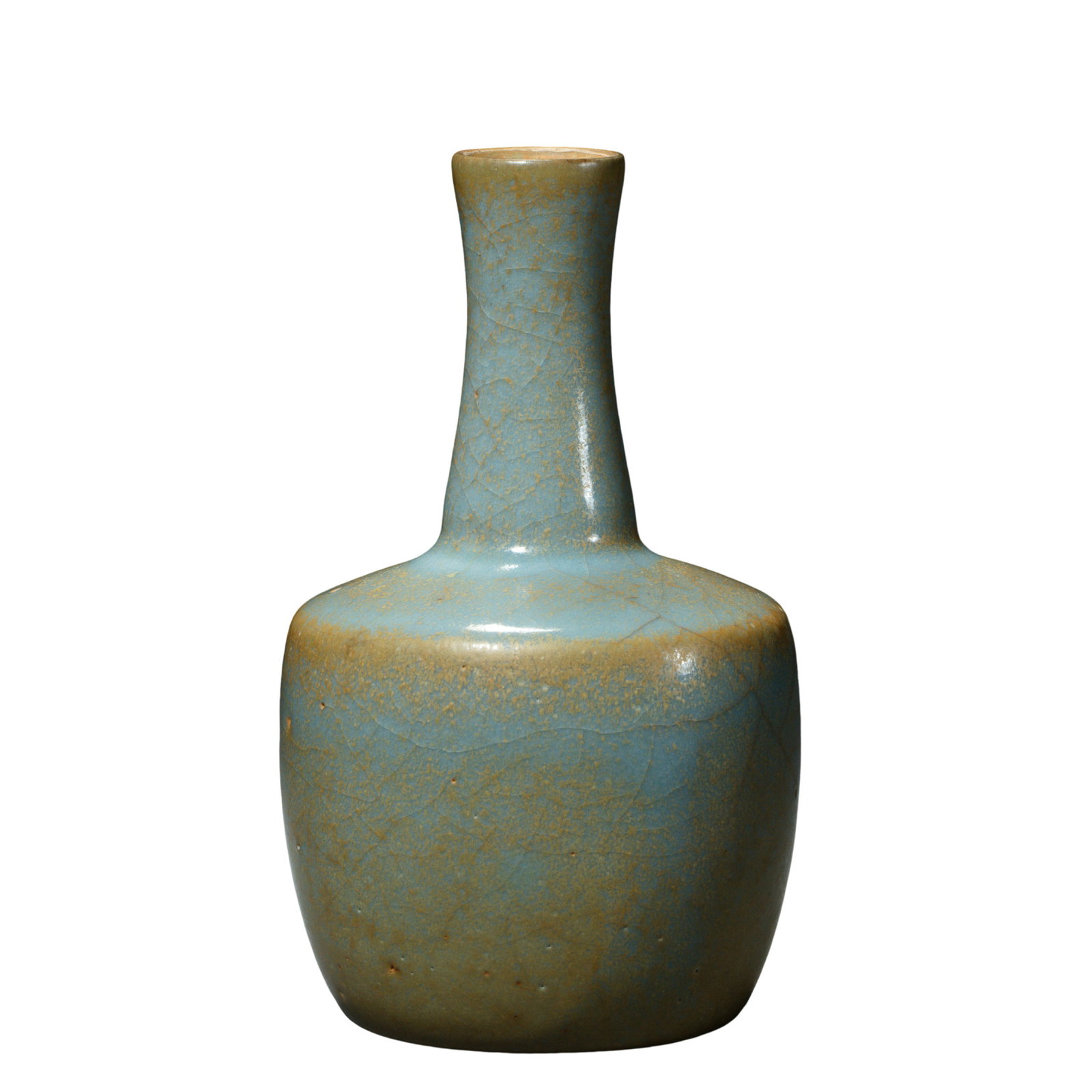 Northern Song Dynasty (960–1127) Ru Kiln Sky-Blue Glazed “Paper Hammer?? Bottle (1 of 9)