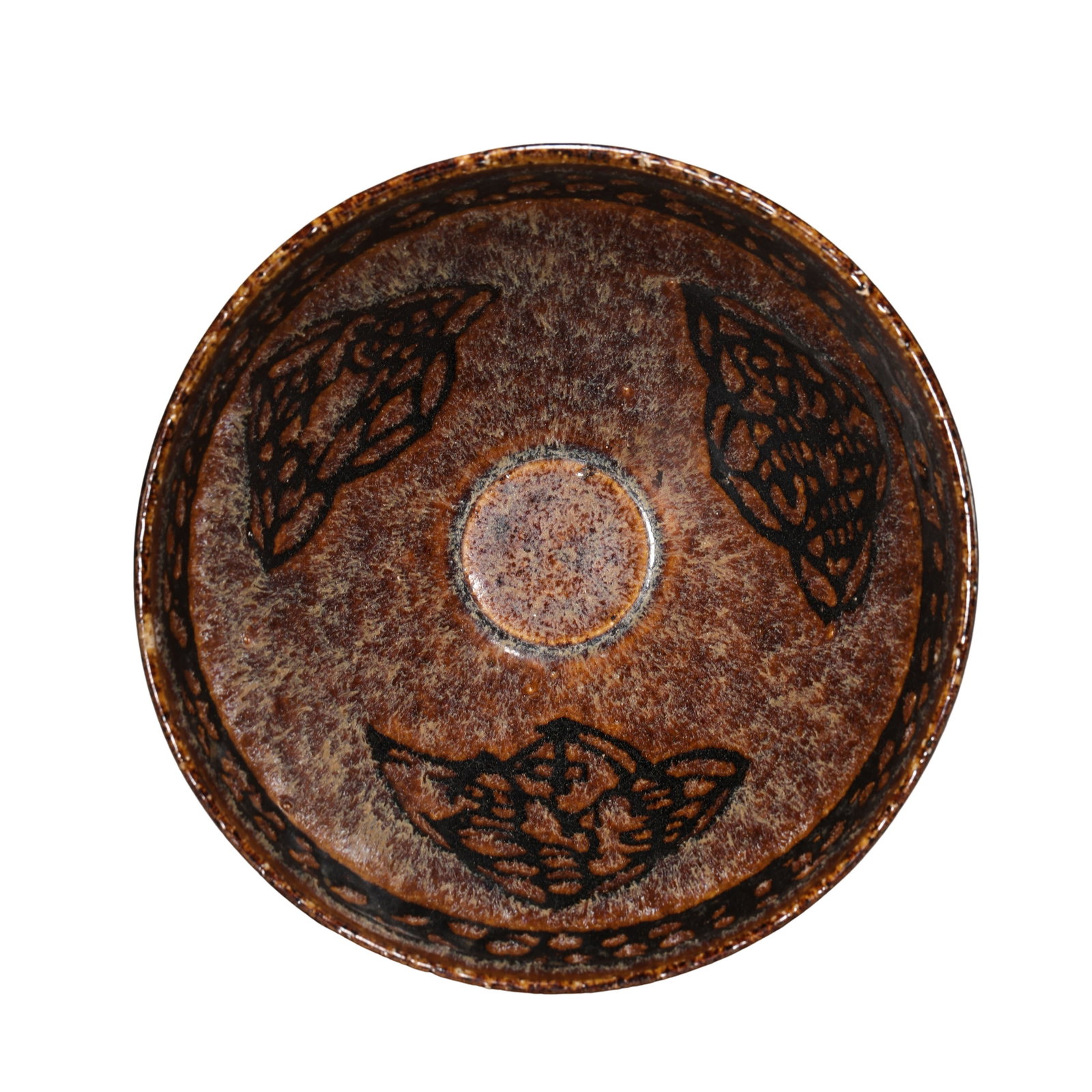 Southern Song Dynasty (12th–13th Century) Jizhou Kiln Black Glazed Tortoiseshell Pattern Paper-Cut: Size: Diameter 12 cm, Height 6.5 cm (Diameter 4.72 inch, Height 2.56 inch), Southern Song Dynasty, 12th–13th Century?Condition & Provenance: Good overall condition with naturally preserved glaze, cl