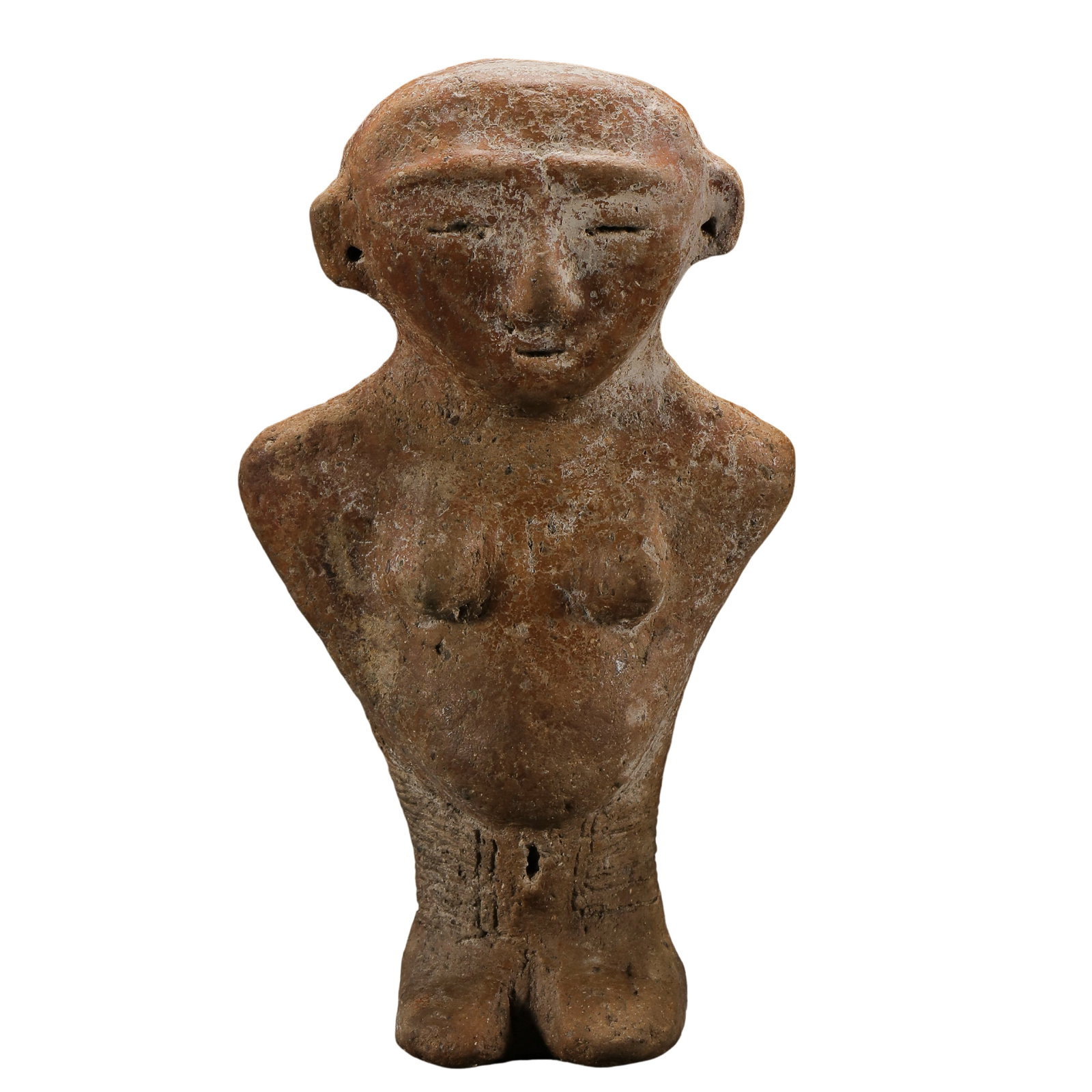 Neolithic Period (ca. 3500–2000 BCE) Red Terracotta Female Figure (1 of 8)