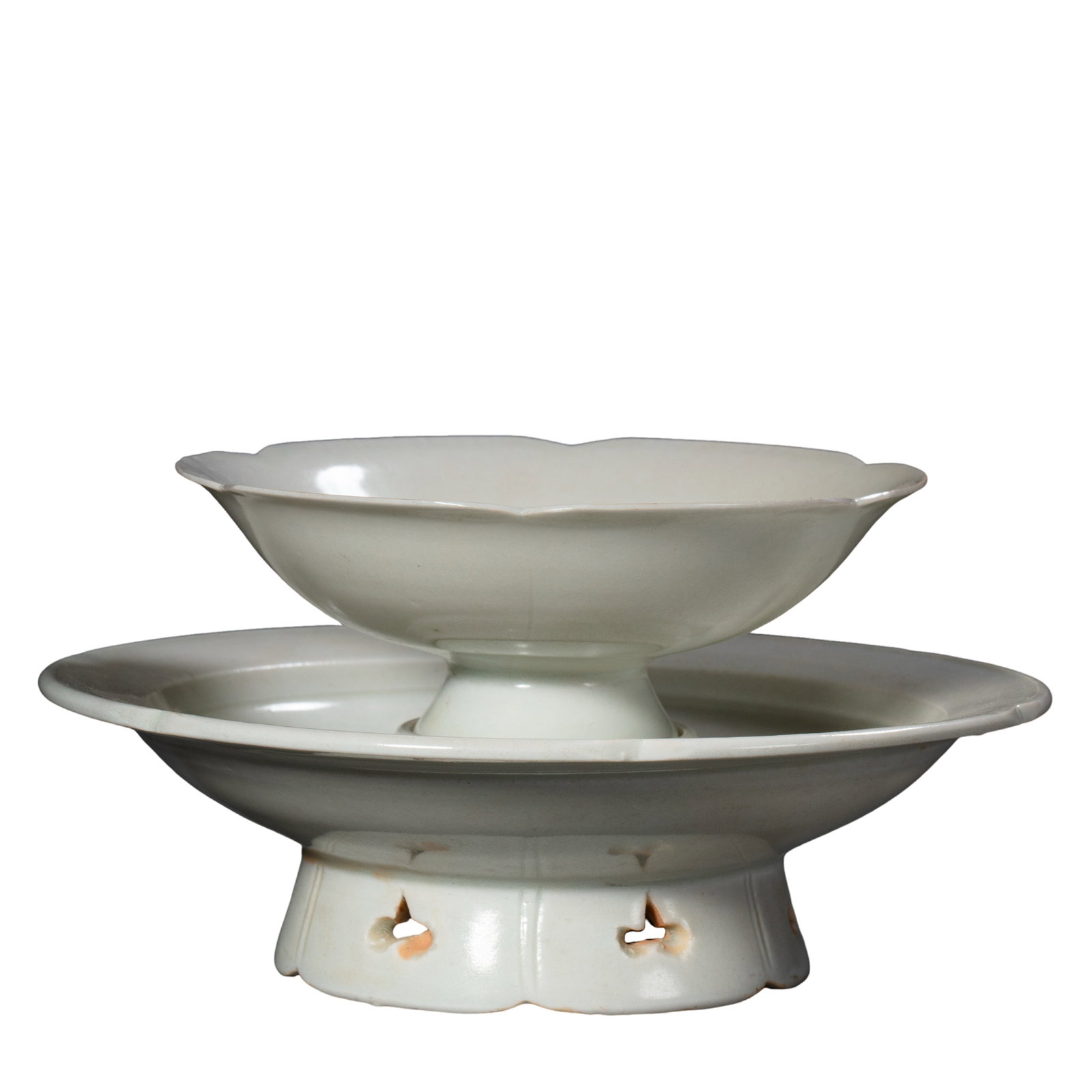 Northern Song Dynasty (960–1127) Qingbai Glazed Flower-Form Tea Bowl and Stand Set (1 of 13)