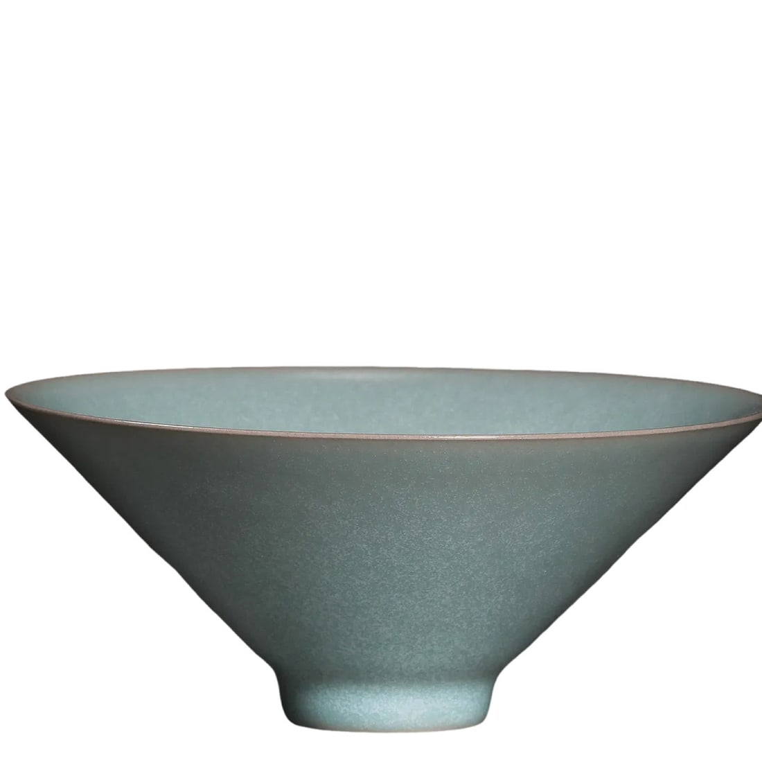 Northern Song Dynasty (Late 11th–Early 12th Century) Ru Kiln Celadon “Sky Blue?? Conical Bowl: Dimensions: Diameter 13.5cm (5.3inches), Height 5.8cm (2.3inches), Late 11th–Early 12th Century Song Dynasty Porcelain?Condition & Provenance: The piece is in good condition with well-preserved glaz