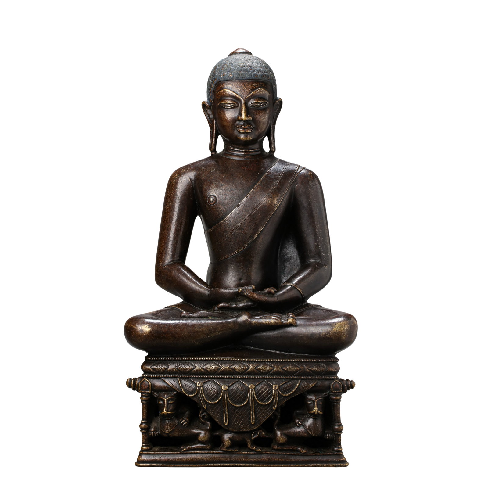 Tibetan Copper Seated Buddha Amitabha, 18th Century, Qing Dynasty (1 of 12)