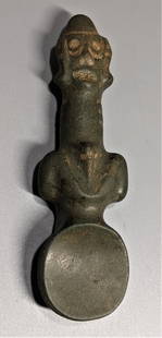 Rare Taino Carved Greenstone Cohoba Spoon: Once the property of a Taino high priest, much as a witch doctor, a shaman who ranks in social structure right up there next to the cacique or chief. The any current on-high Cacique, the overall