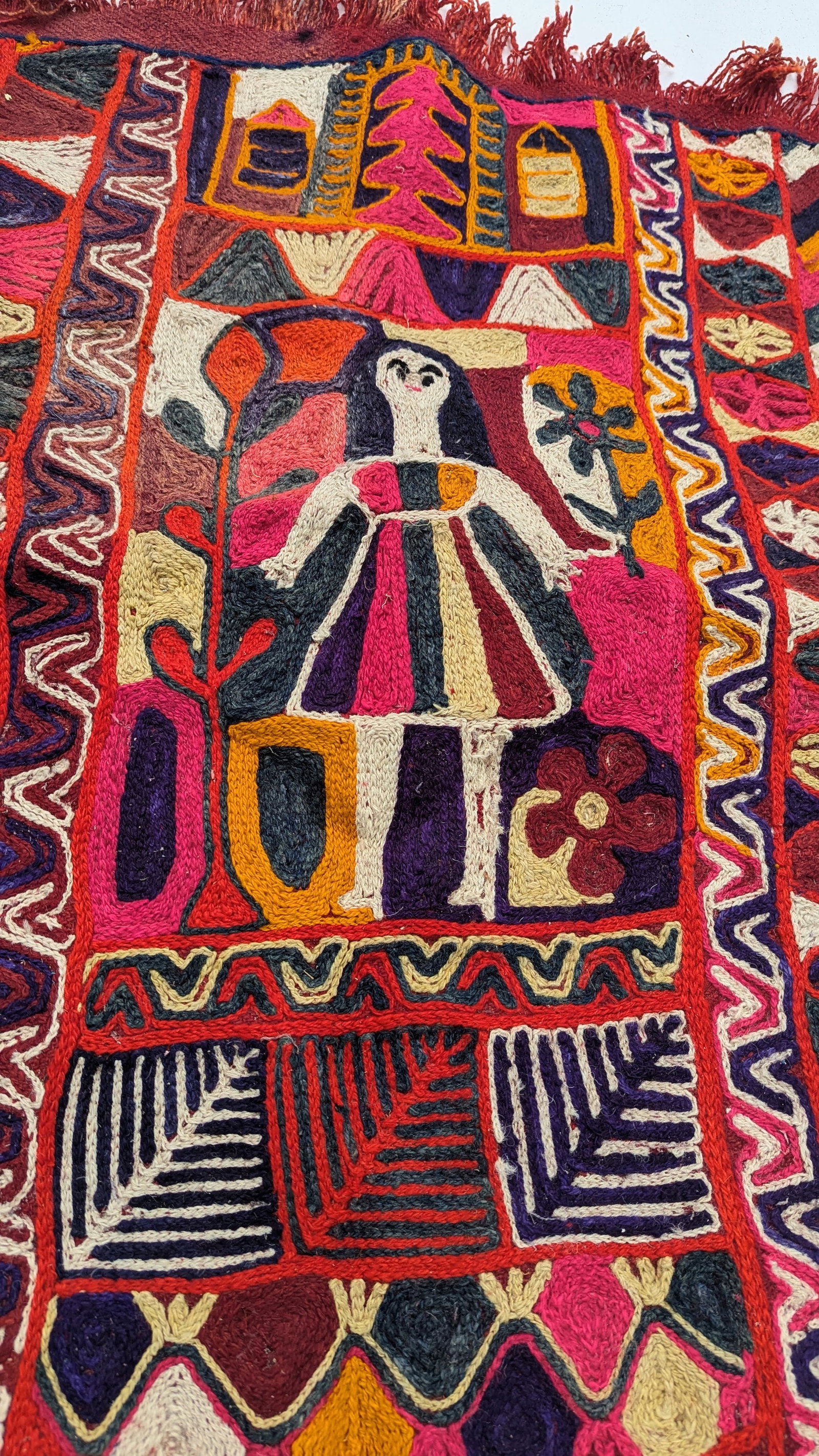 Peruvian Andean Embroidered Textile Panel - 2