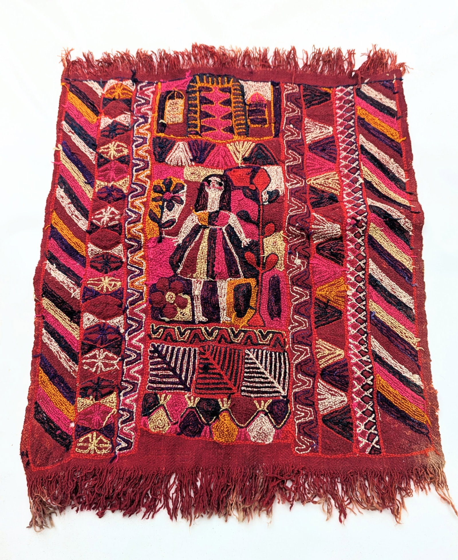 Peruvian Andean Embroidered Textile Panel - 5