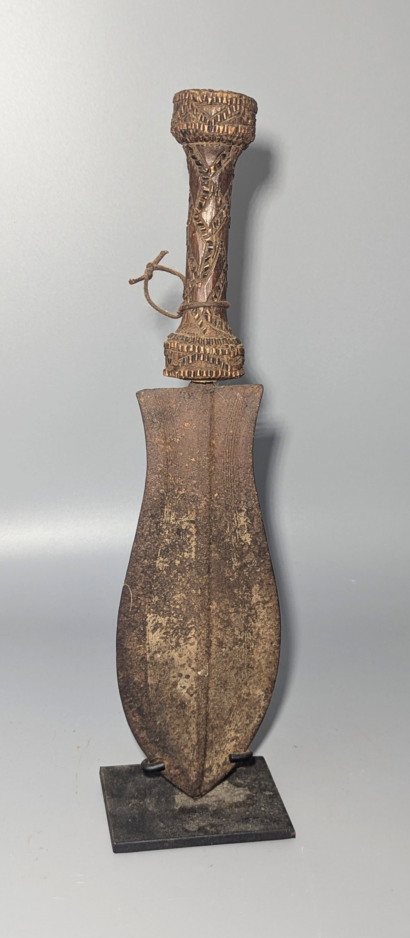 Old Central African Carved Prestige Knife, Probably Kuba, Democratic Republic of the Congo (1 of 7)