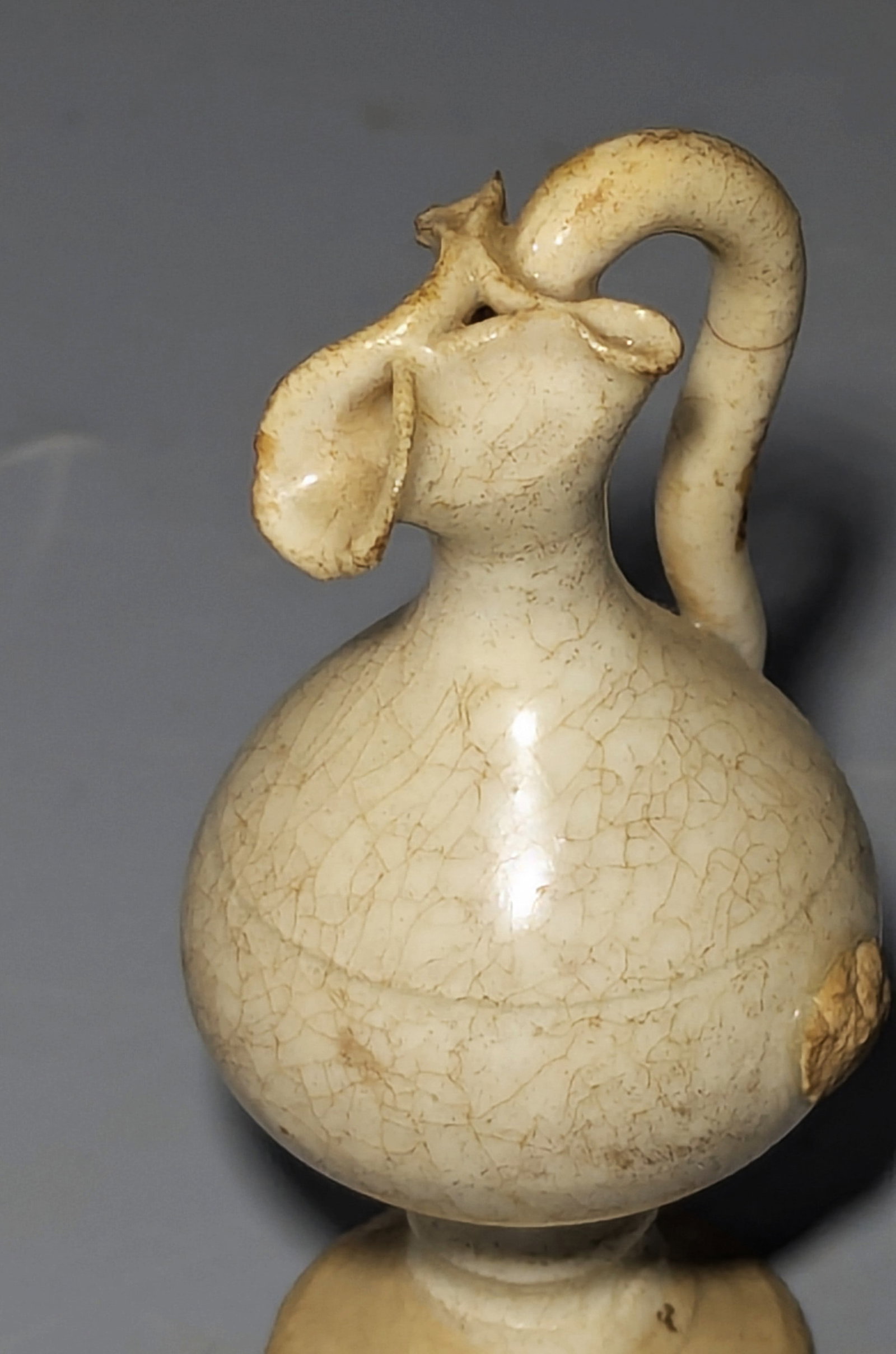Chinese White-Glazed Miniature Ewer, Tang / Liao Dynasty Style - 2