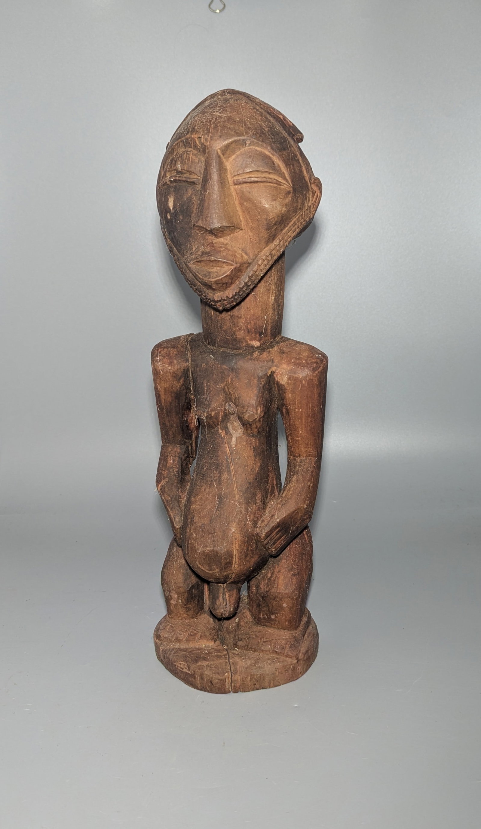 Hemba Carved Wood Male Ancestor Figure, Democratic Republic of Congo (1 of 8)