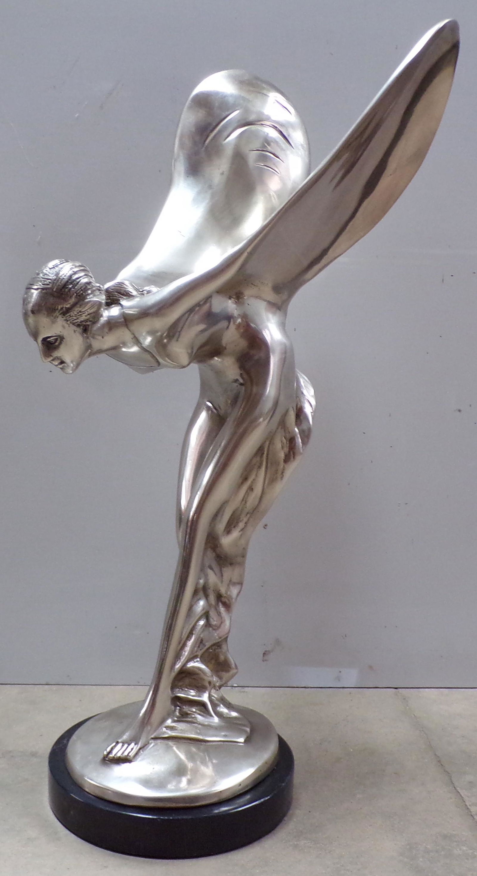 Late 20th Century Silver Patinated Bronze Sculpture (1 of 3)