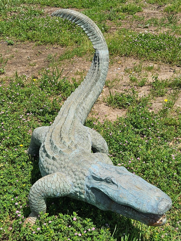 Bronze 4ft Alligator: 12"x 42" *