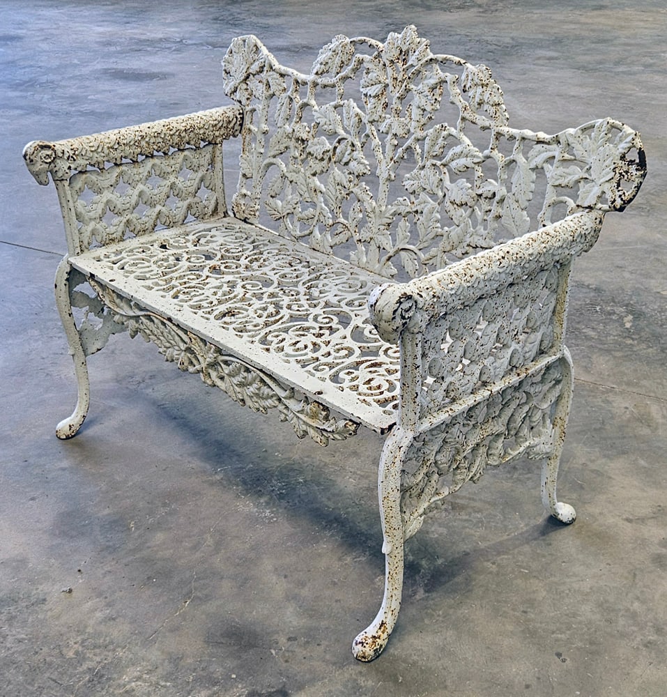 Cast Iron Garden Bench: 33"t x 43"w