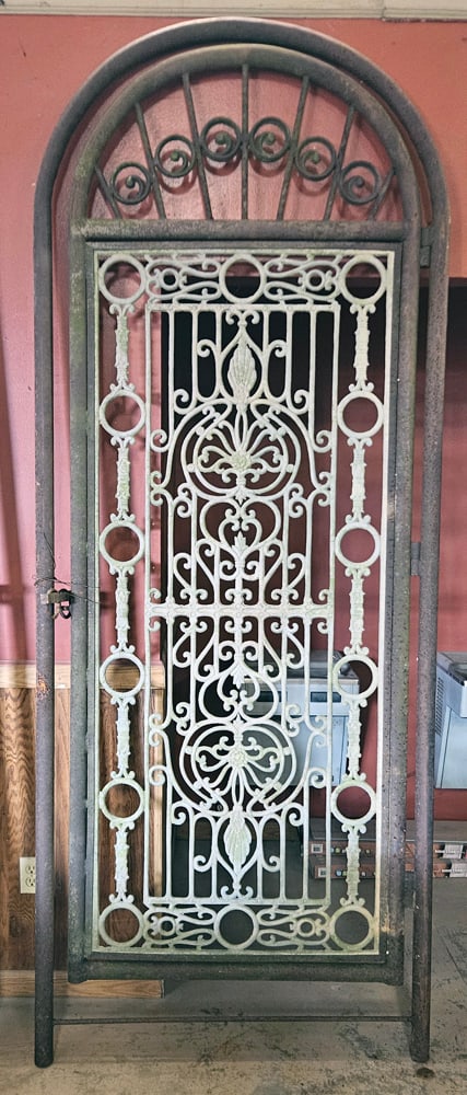 Iron Metal Courtyard Doors: 101"t x 42"w