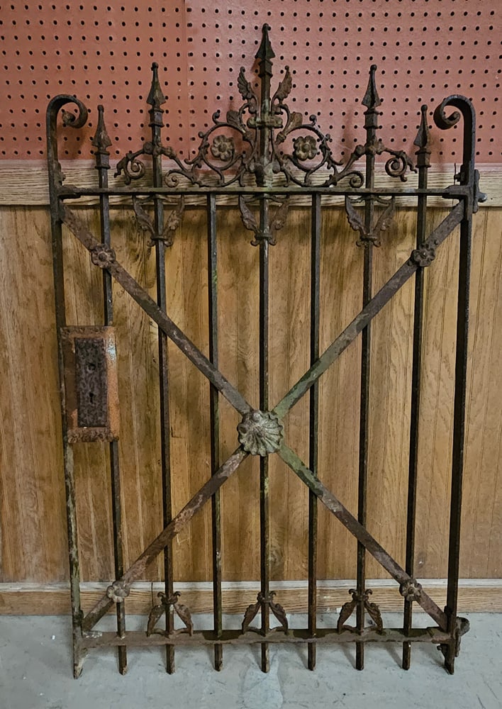 19th Century Ornate Iron Garden Gate (1 of 1)