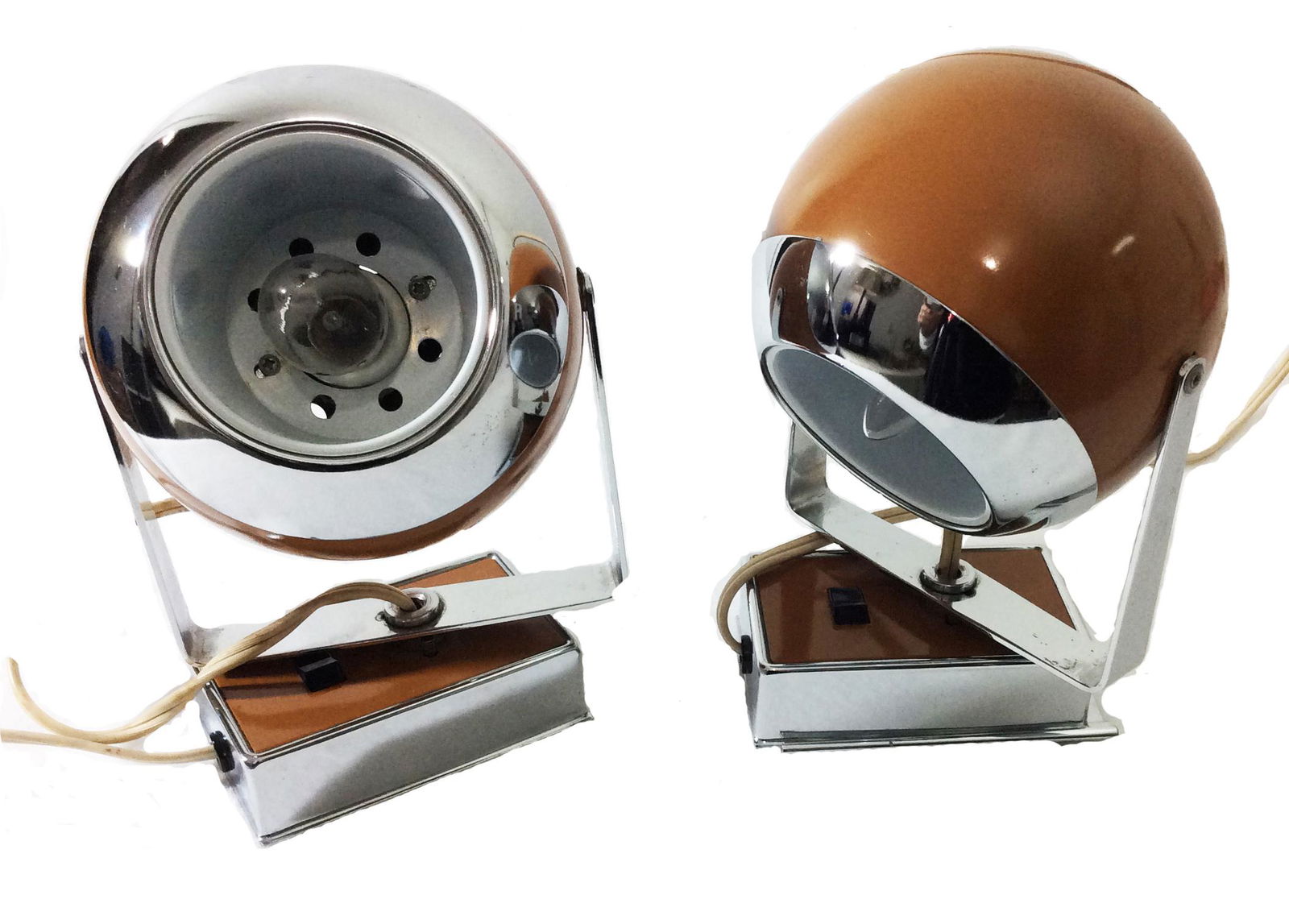 Mid-Century Modern "Eyeball" Wall Lamps (1 of 5)