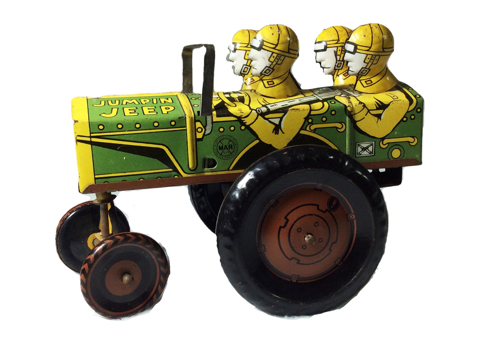 Marx Tin Litho "Jumpin Jeep" Wind-Up Toy (1 of 5)