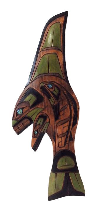 Richard Charlie Coast Salish Wood Carving Salmon (1 of 6)