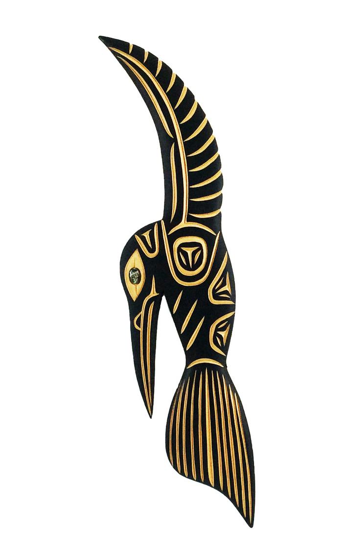 Harvey John Nuu-Chah-Nulth Wood Carving Bird (1 of 5)